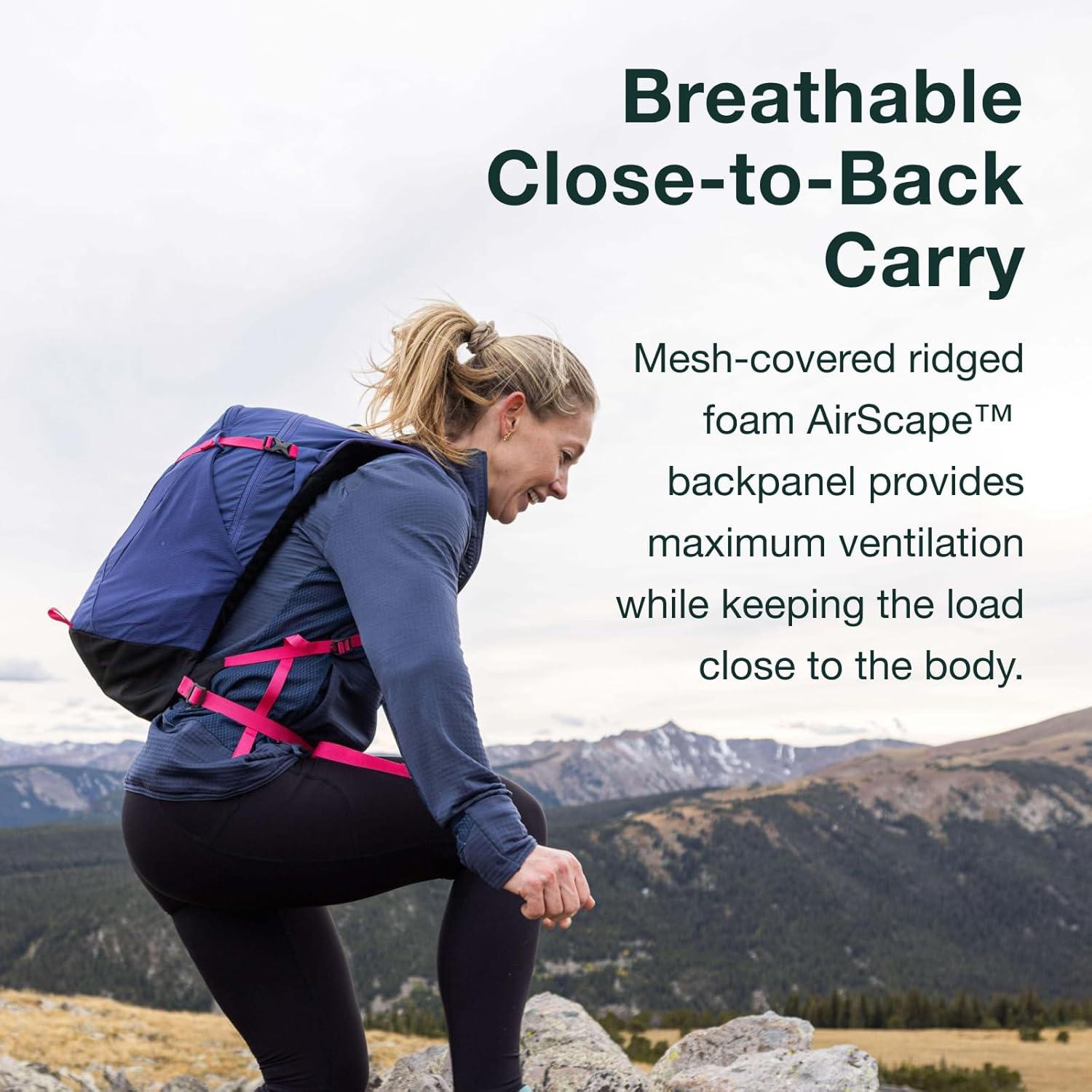 imageOsprey Sportlite 15L Lightweight Hiking Backpack with Hydraulics Reservoir for Men and Women Dark Charcoal GreyAcornBonsai