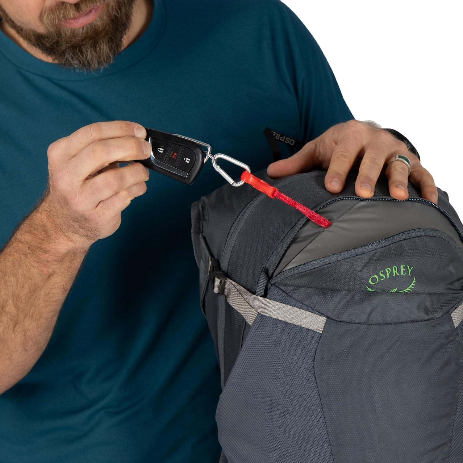 imageOsprey Sportlite 15L Lightweight Hiking Backpack with Hydraulics Reservoir for Men and Women Dark Charcoal GreyAlkalineHotspot Pink