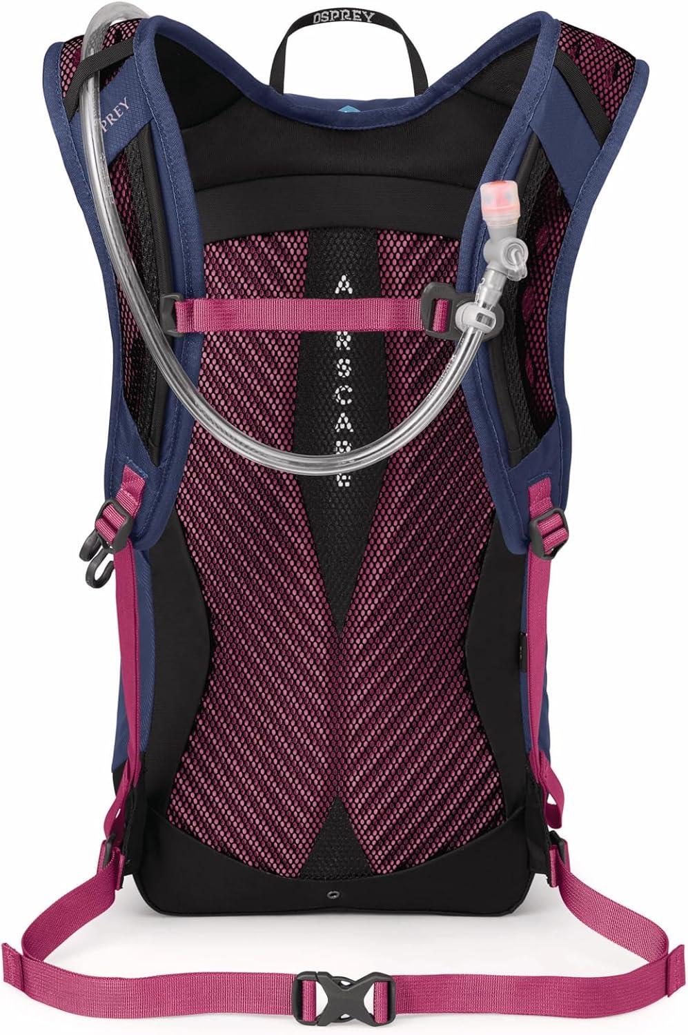 imageOsprey Sportlite 15L Lightweight Hiking Backpack with Hydraulics Reservoir for Men and Women Dark Charcoal GreyAlkalineHotspot Pink
