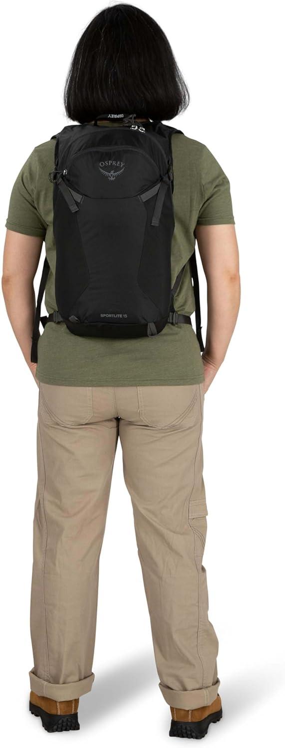 imageOsprey Sportlite 15L Lightweight Hiking Backpack with Hydraulics Reservoir for Men and Women Dark Charcoal GreyDark Charcoal Grey
