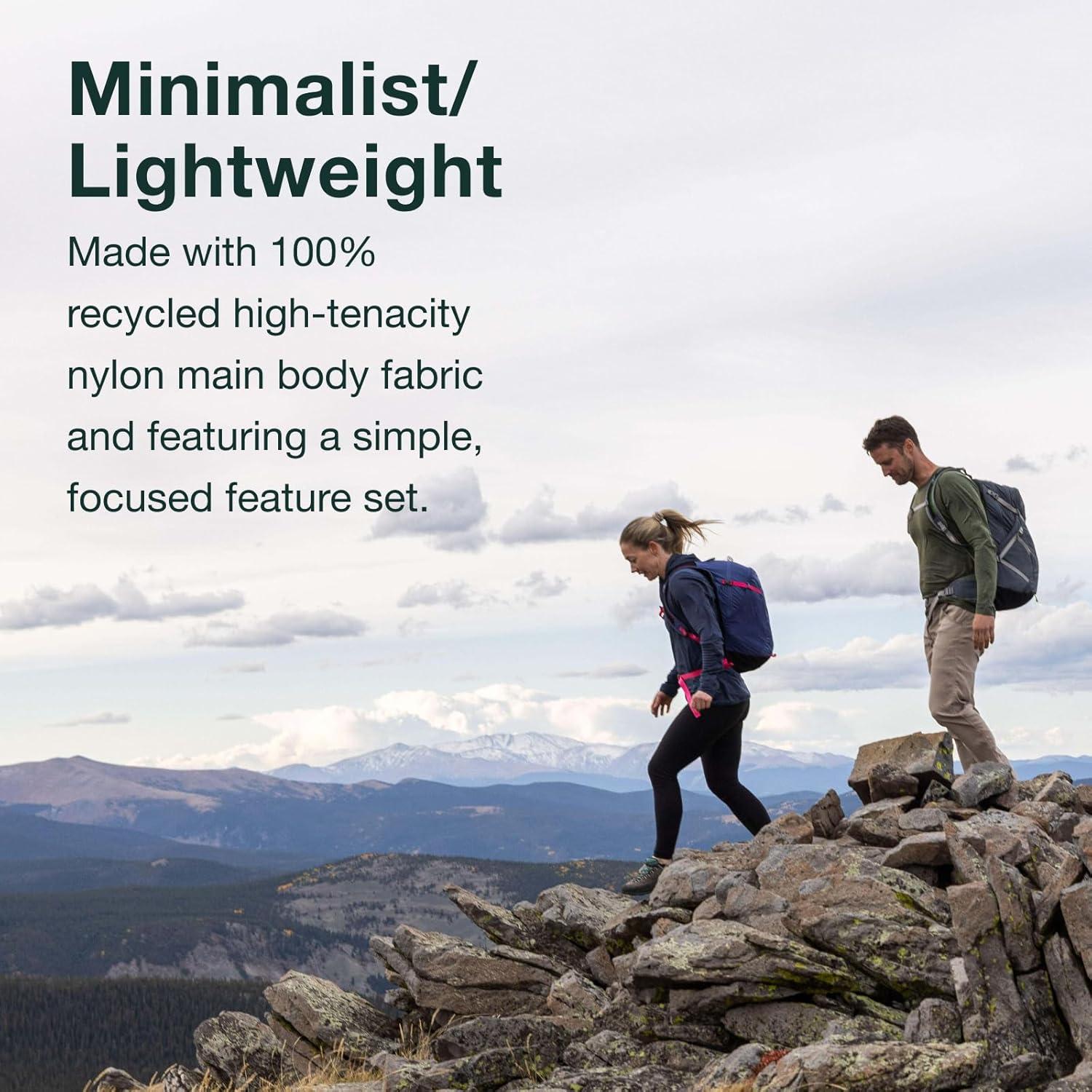 imageOsprey Sportlite 15L Lightweight Hiking Backpack with Hydraulics Reservoir for Men and Women Dark Charcoal GreyPine Leaf Green