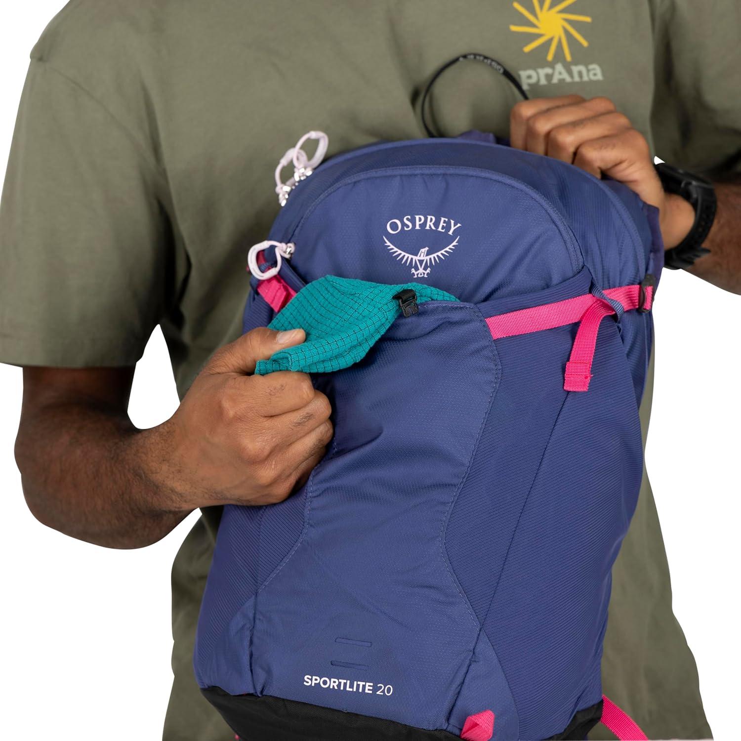 imageOsprey Sportlite 20L Unisex Hiking Backpack Pine Leaf GreenAlkalineHotspot Pink