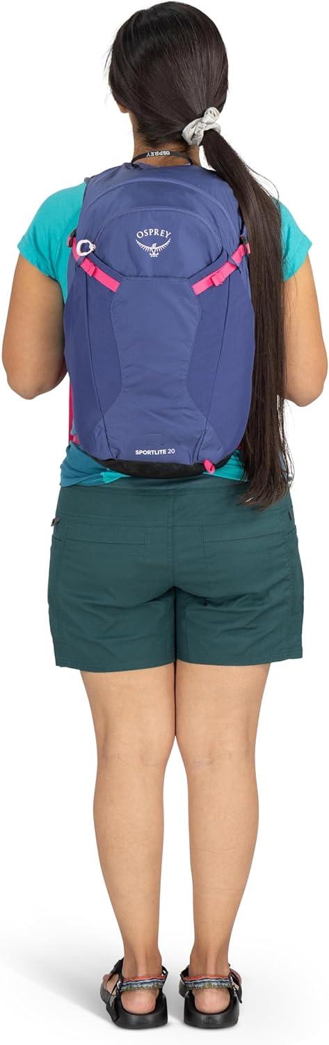 imageOsprey Sportlite 20L Unisex Hiking Backpack Pine Leaf GreenAlkalineHotspot Pink