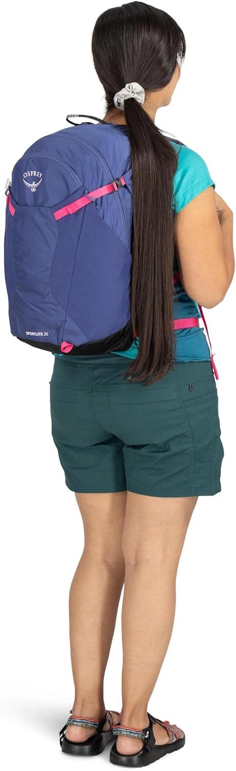 imageOsprey Sportlite 20L Unisex Hiking Backpack Pine Leaf GreenAlkalineHotspot Pink