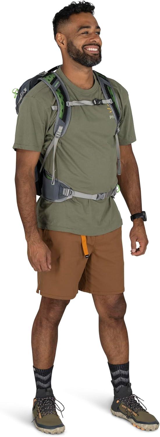 imageOsprey Sportlite 25L Lightweight Hiking Backpack for Men and Women Dark Charcoal Grey MLAlkalineHotspot Pink