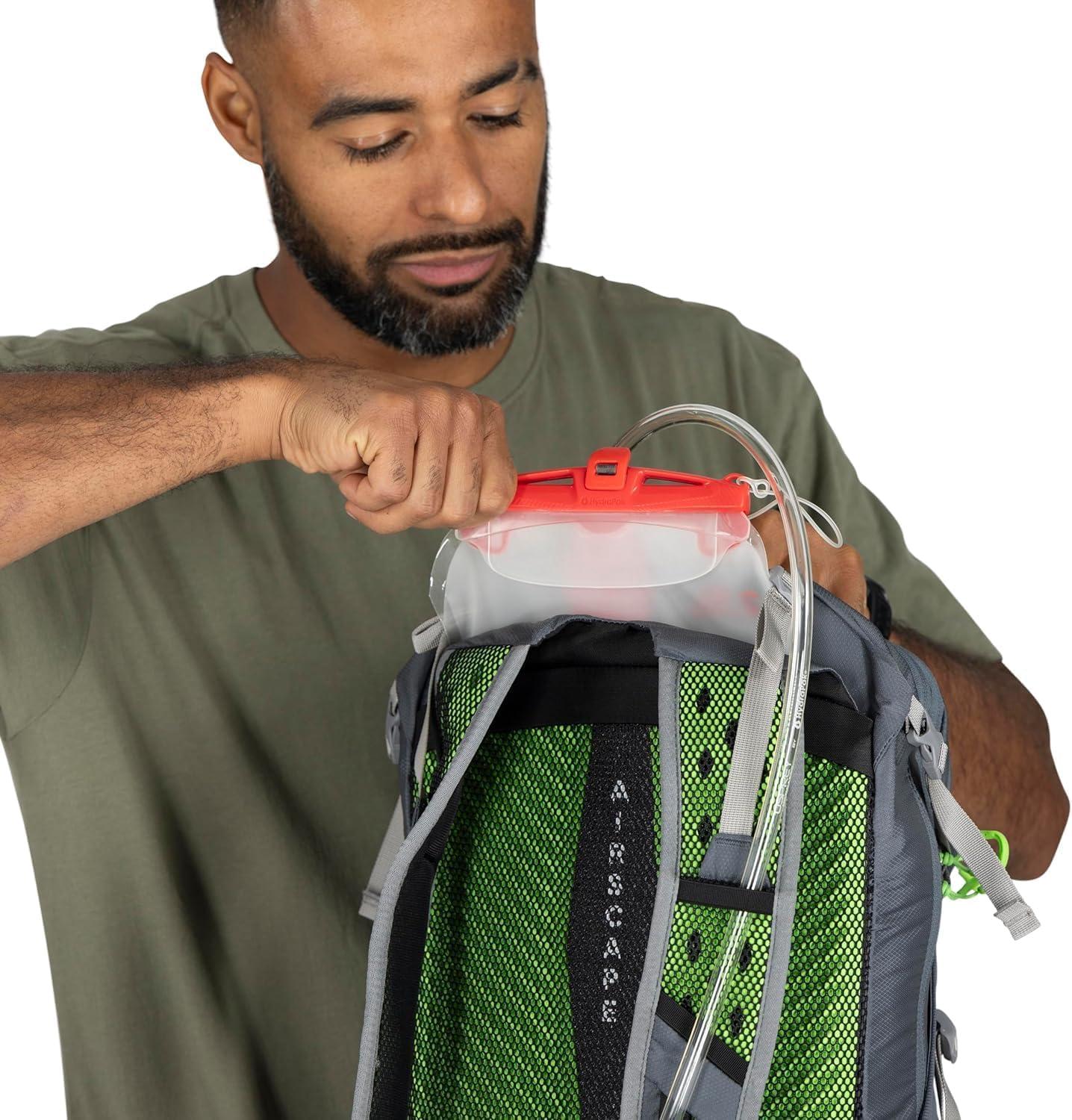 imageOsprey Sportlite 25L Lightweight Hiking Backpack for Men and Women Dark Charcoal Grey MLAlkalineHotspot Pink