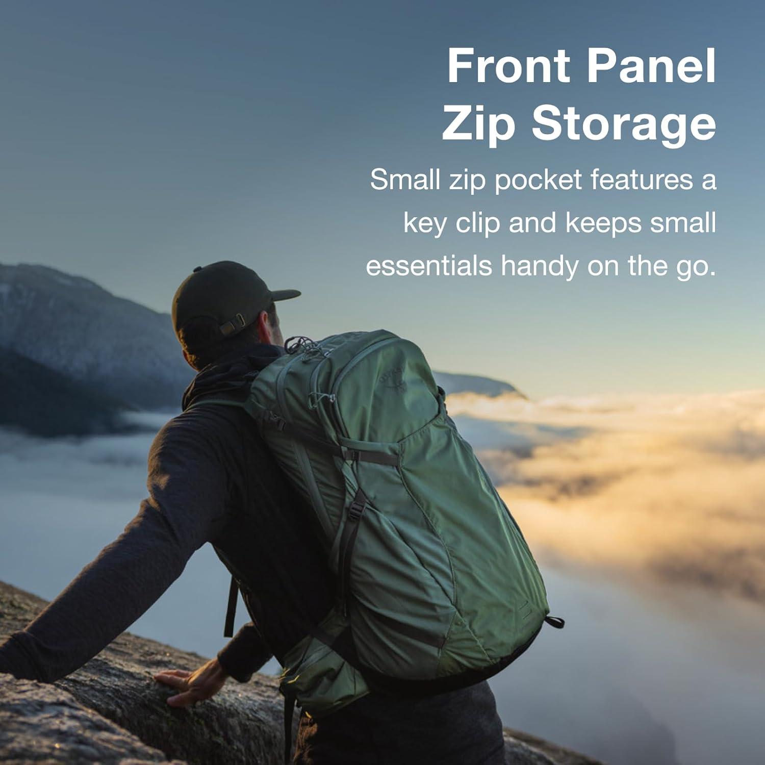 imageOsprey Sportlite 25L Lightweight Hiking Backpack for Men and Women Dark Charcoal Grey MLAlkalineHotspot Pink