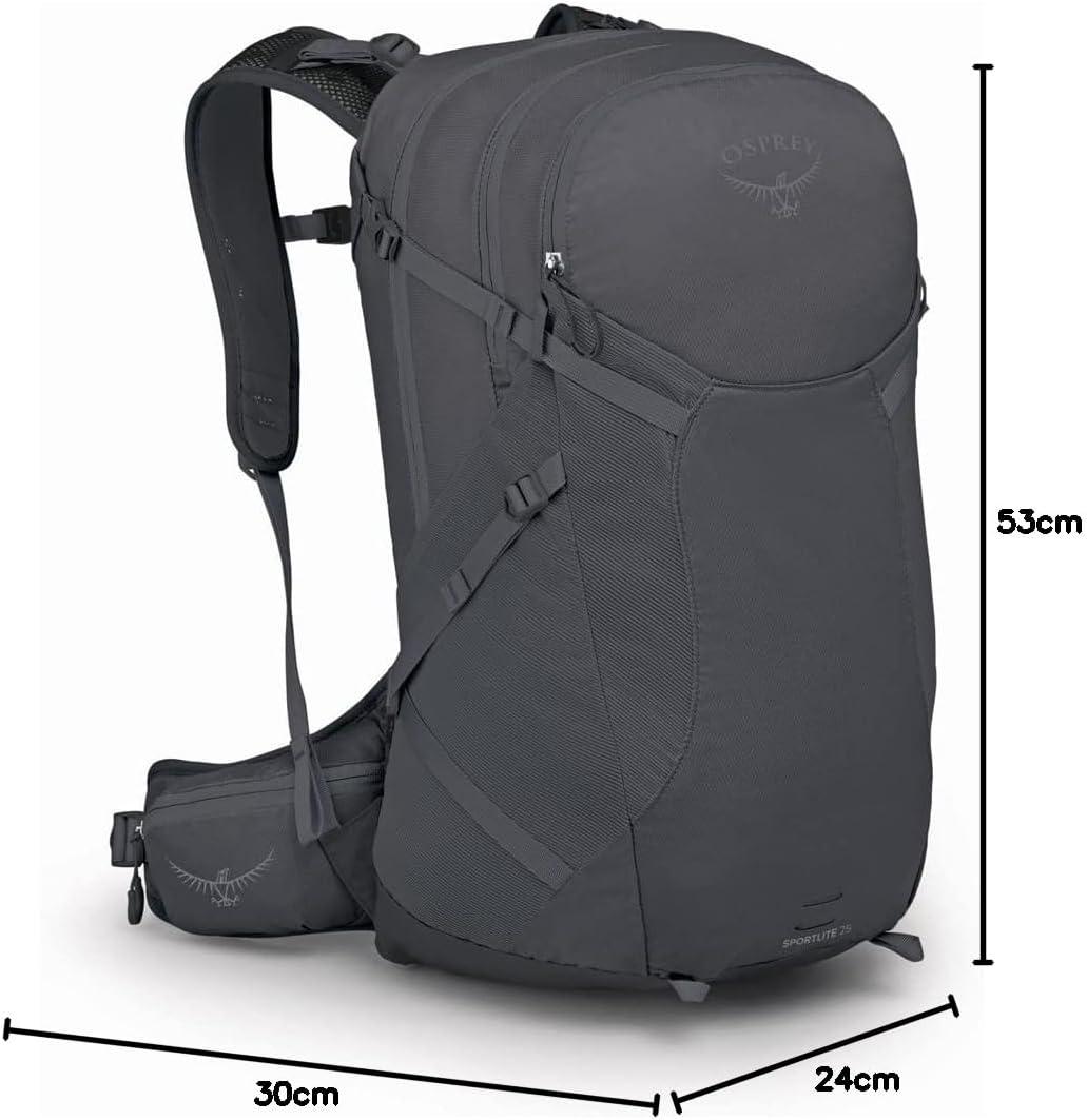 imageOsprey Sportlite 25L Lightweight Hiking Backpack for Men and Women Dark Charcoal Grey MLDark Charcoal Grey