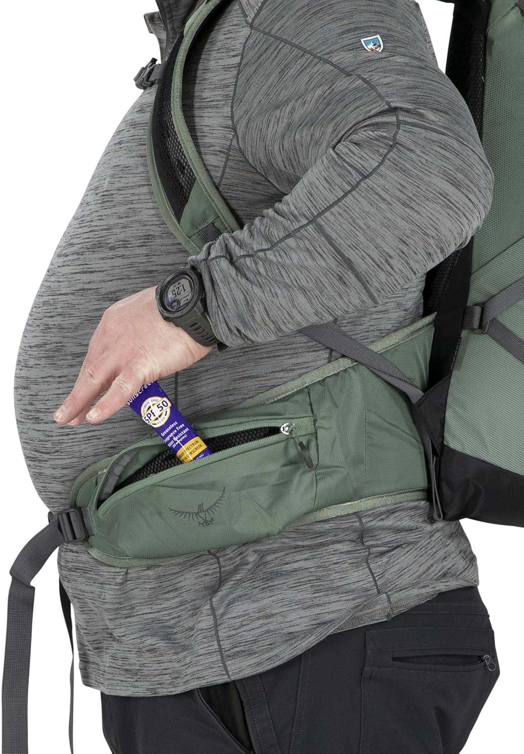 imageOsprey Sportlite 25L Lightweight Hiking Backpack for Men and Women Dark Charcoal Grey MLPine Leaf Green