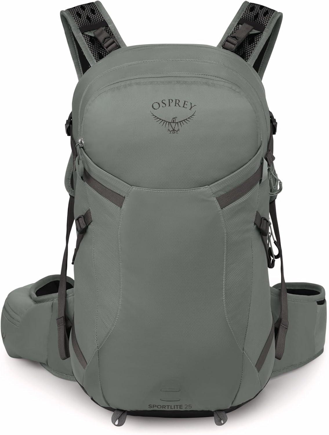 imageOsprey Sportlite 25L Lightweight Hiking Backpack for Men and Women Dark Charcoal Grey MLPine Leaf Green