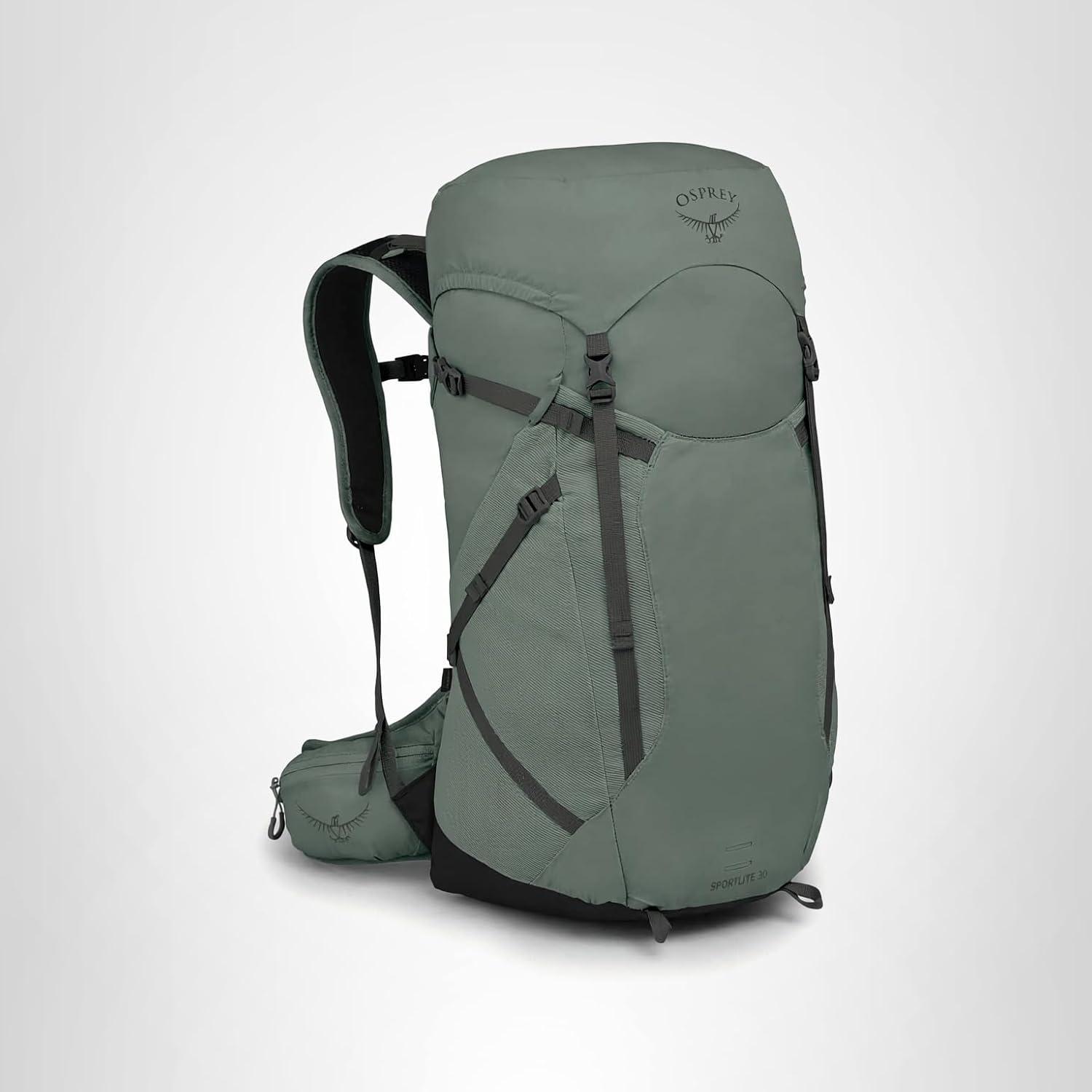 imageOsprey Sportlite 30L Lightweight Hiking Backpack for Men and Women AlkalineHotspot Pink SMPine Leaf Green