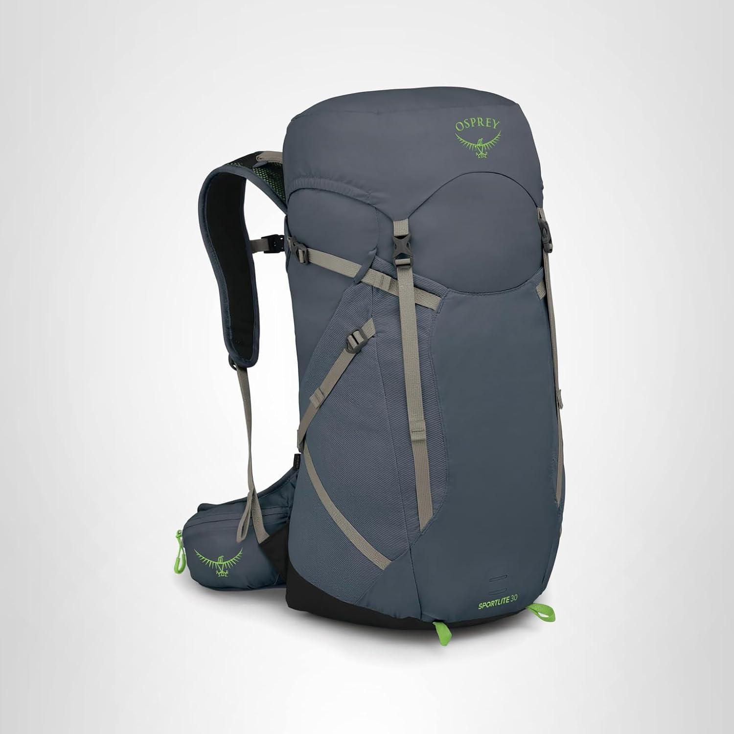 imageOsprey Sportlite 30L Lightweight Hiking Backpack for Men and Women AlkalineHotspot Pink SMTungstenGrey Wolf