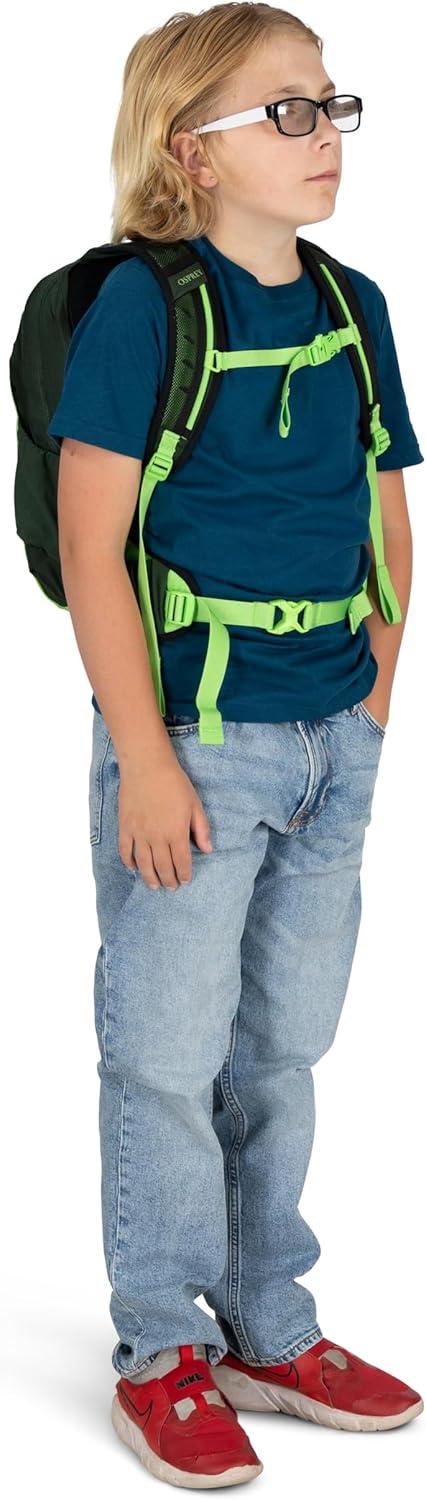 imageOsprey Talon Jr Boys Lightweight Hiking Backpack Kids Adventure Backpack for Travel ampamp Camping Green CanopyGreen Canopy