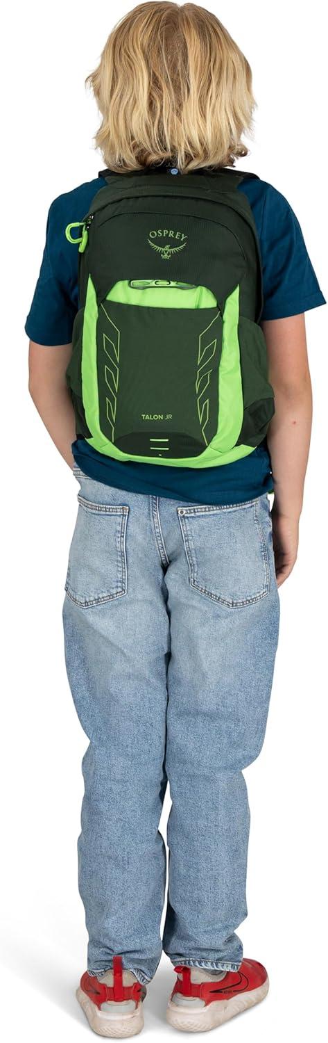 imageOsprey Talon Jr Boys Lightweight Hiking Backpack Kids Adventure Backpack for Travel ampamp Camping Green CanopyGreen Canopy