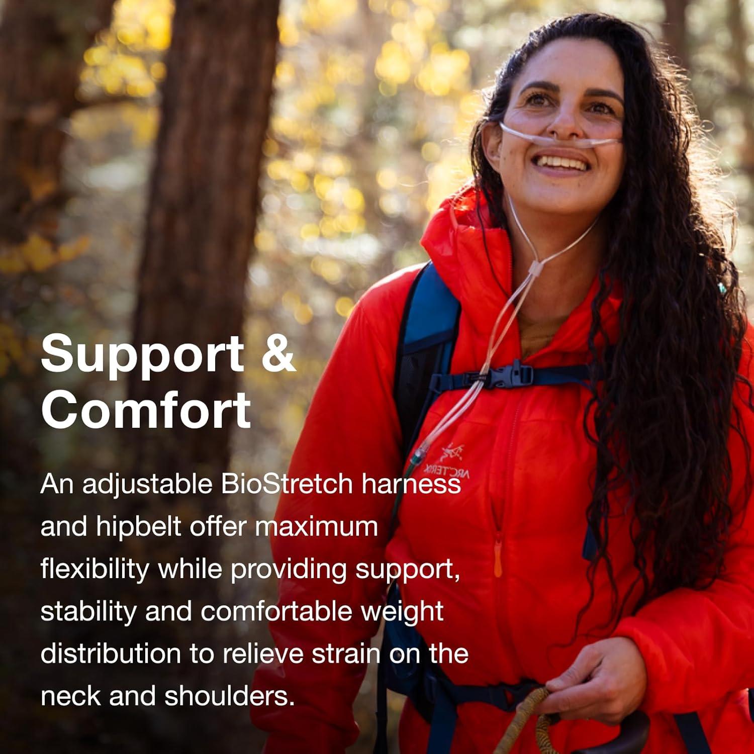 imageOsprey Talon Oxygen Lightweight Hiking Backpack Portable Mobile Oxygen Travel Support BlackCoal GreyBlackCoal Grey