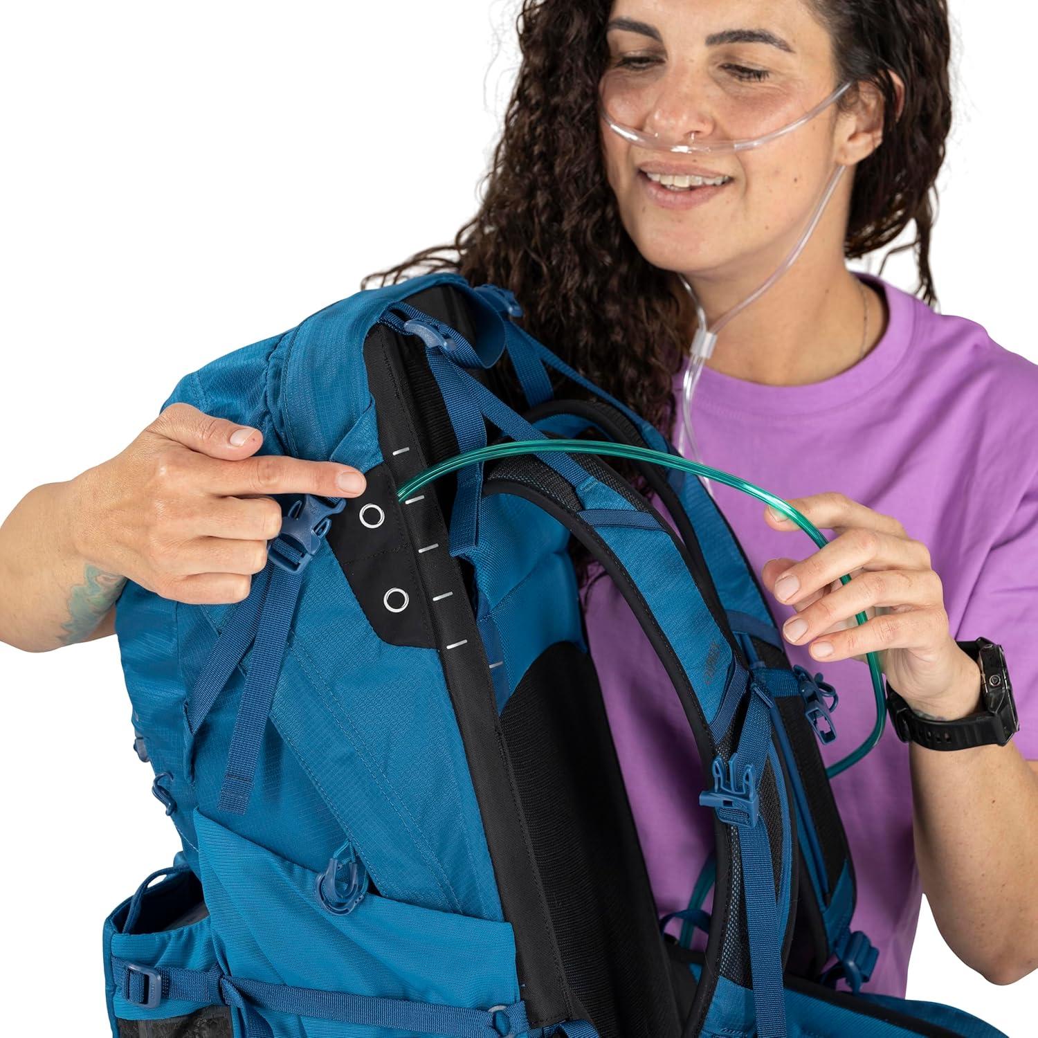 imageOsprey Talon Oxygen Lightweight Hiking Backpack Portable Mobile Oxygen Travel Support BlackCoal GreyBlackCoal Grey