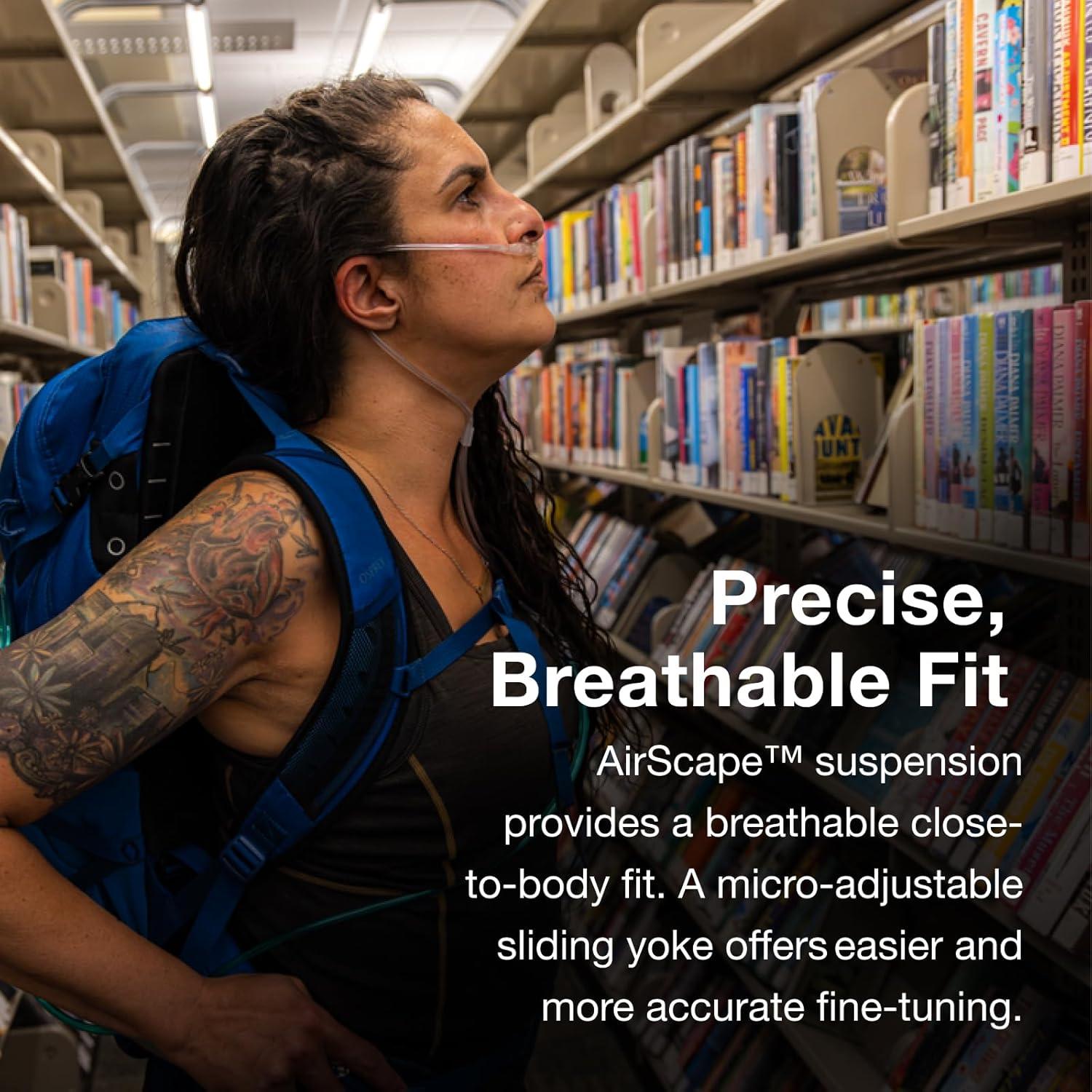 imageOsprey Talon Oxygen Lightweight Hiking Backpack Portable Mobile Oxygen Travel Support BlackCoal GreyBlackCoal Grey