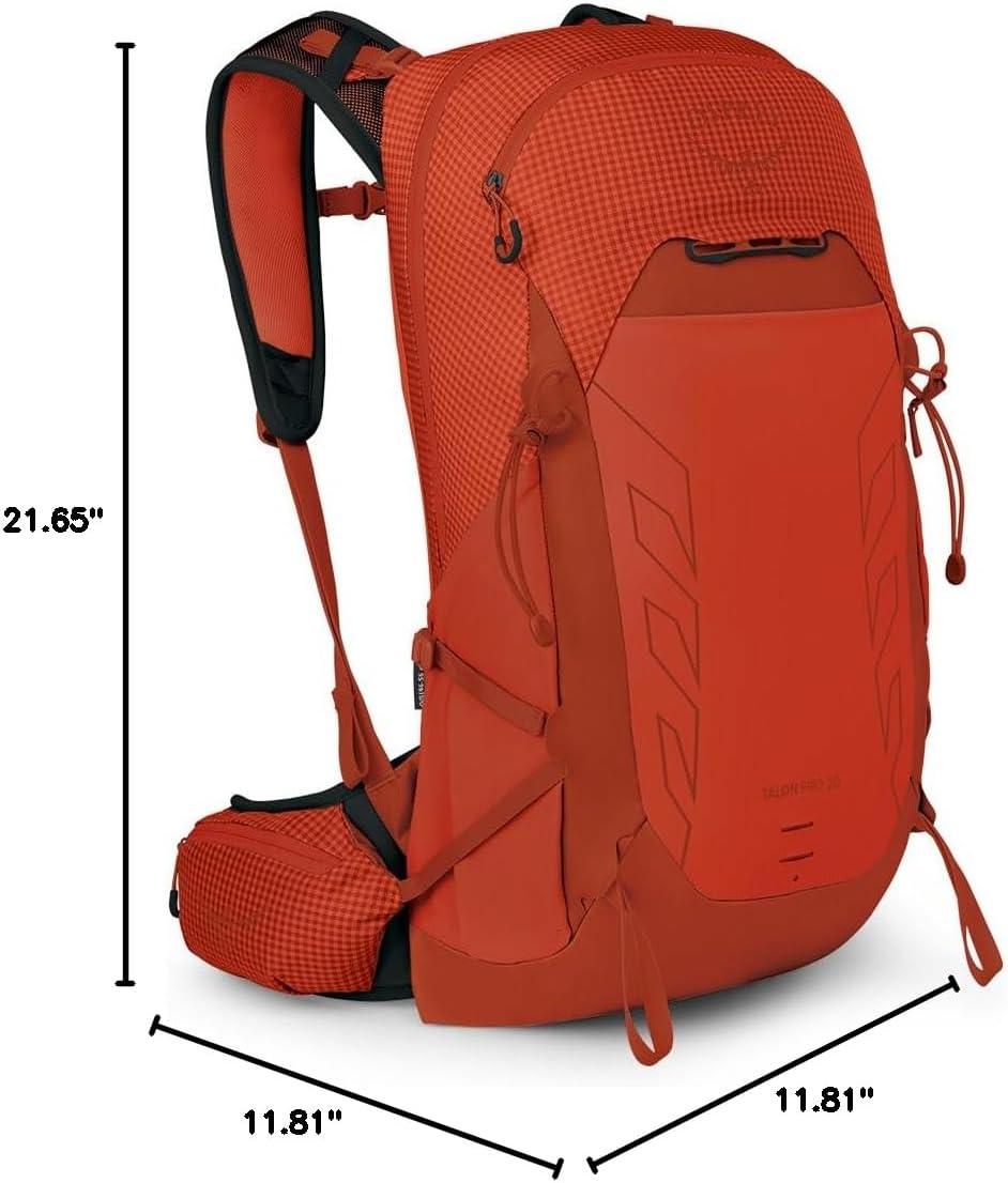imageOsprey Talon Pro 20L Mens Hiking Backpack with Hipbelt Silver LiningMars Orange