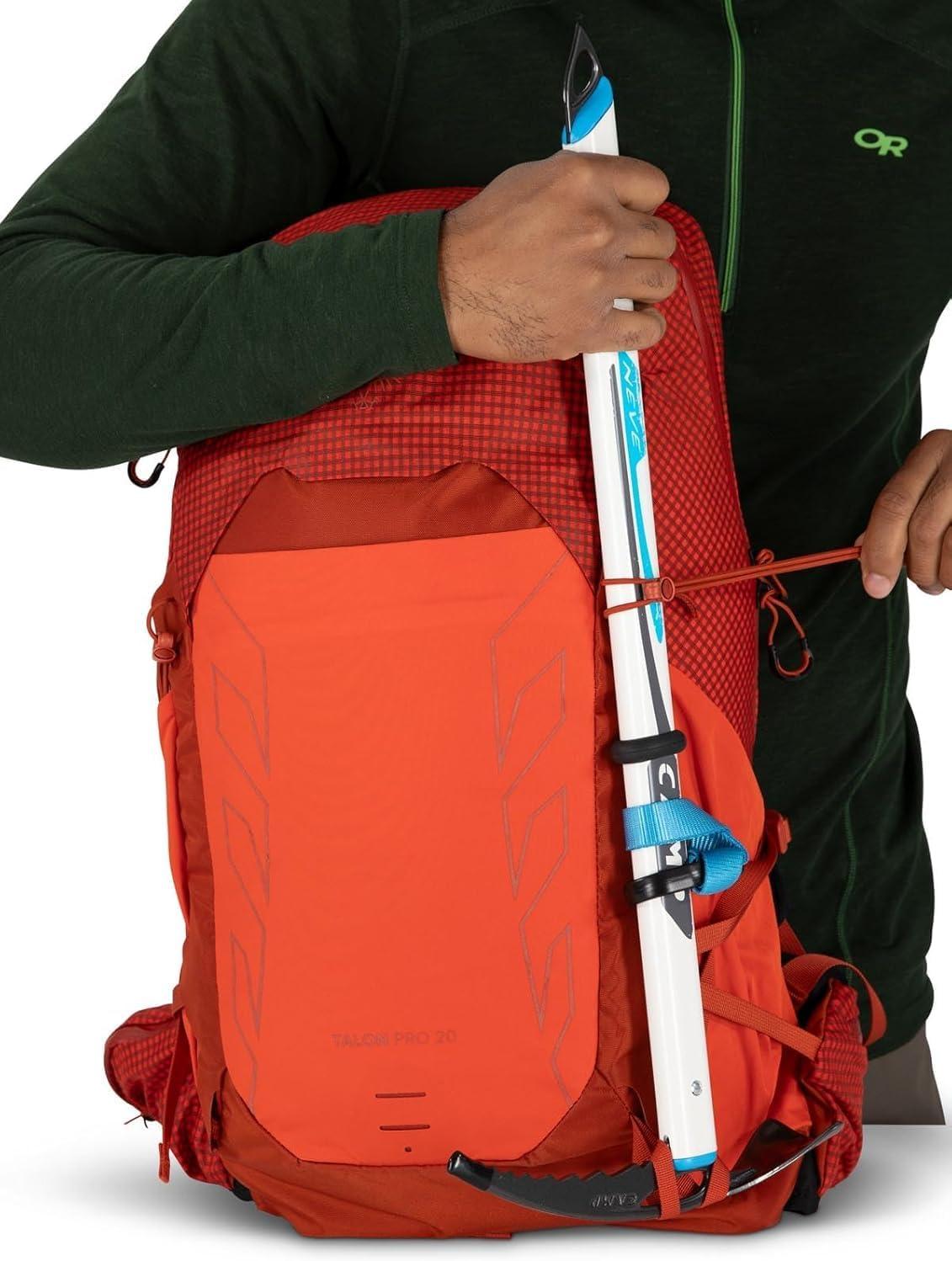 imageOsprey Talon Pro 20L Mens Hiking Backpack with Hipbelt Silver LiningMars Orange