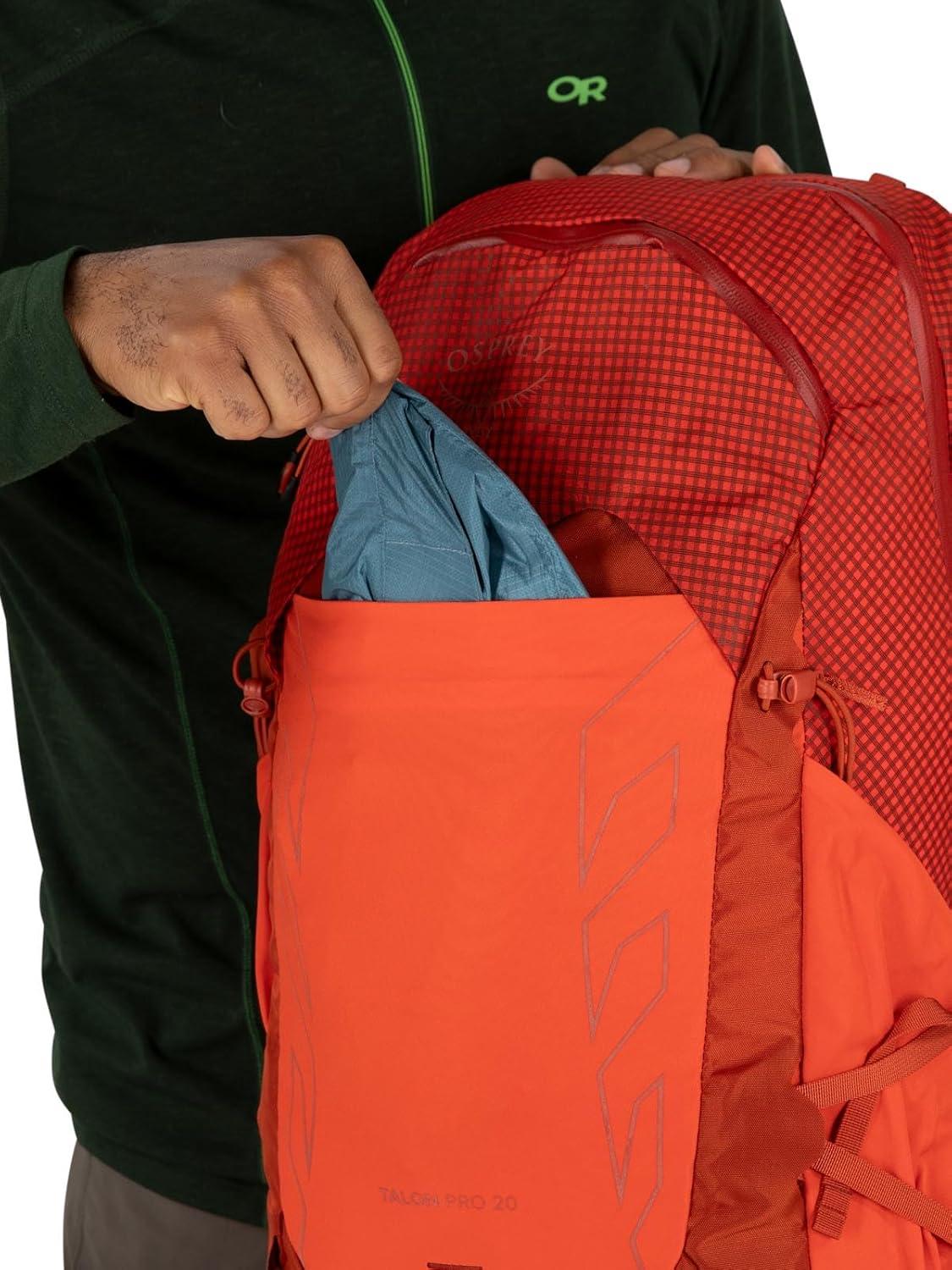 imageOsprey Talon Pro 20L Mens Hiking Backpack with Hipbelt Silver LiningMars Orange