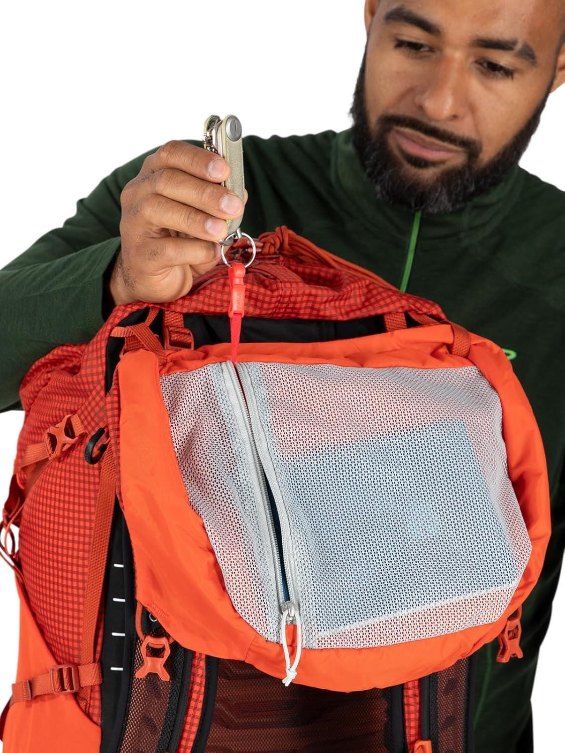 imageOsprey Talon Pro 40L Mens Hiking Backpack with Hipbelt Mars Orange LXLSilver Lining