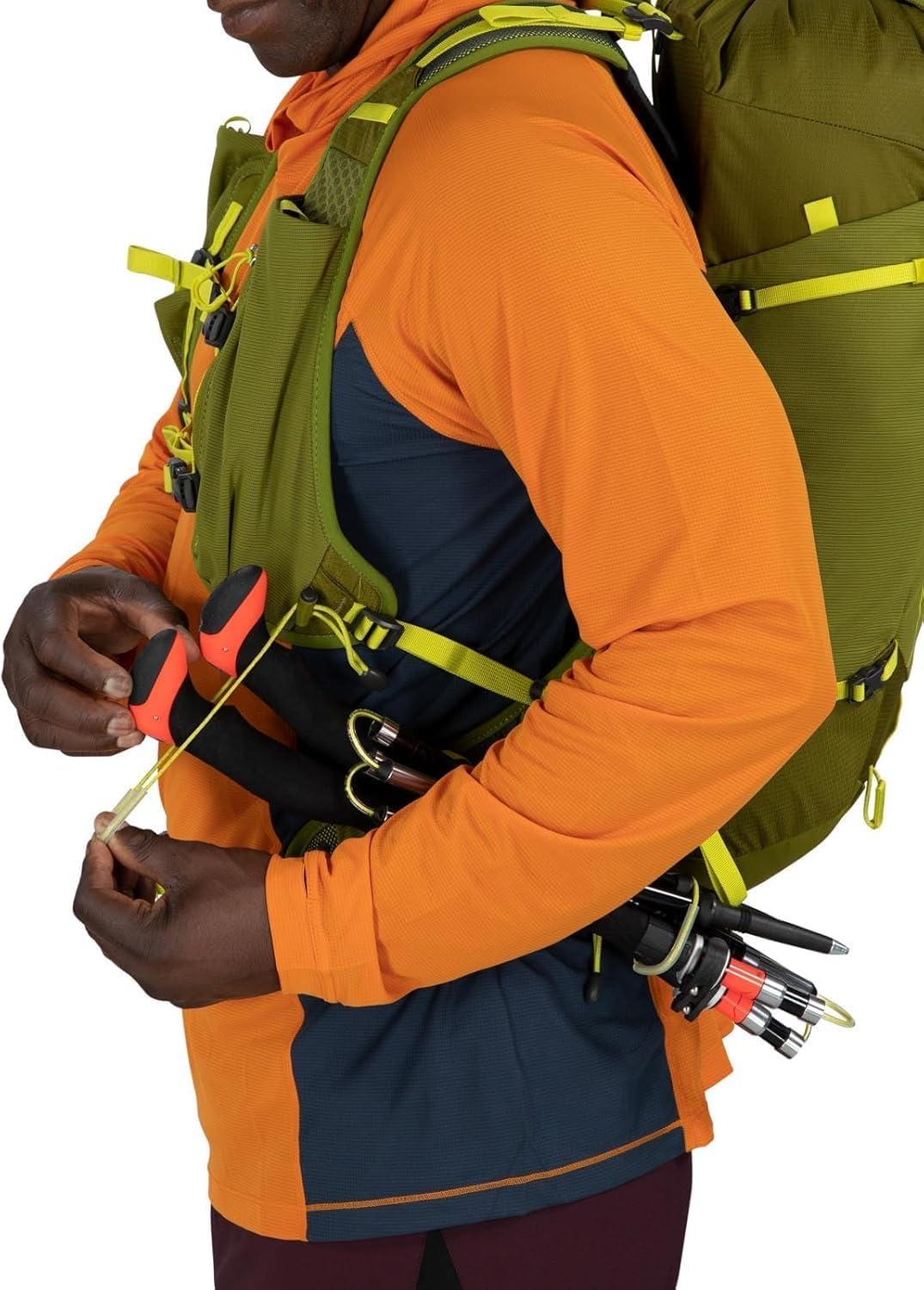 imageOsprey Talon Velocity 20L Mens Hiking Backpack Dark CharcoalTumbleweed LXLMatcha GreenLemongrass