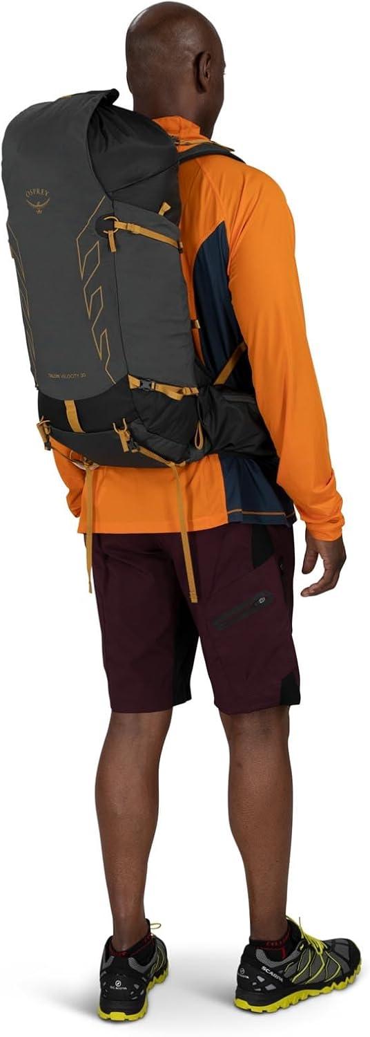 imageOsprey Talon Velocity 30L Mens Hiking Backpack Dark CharcoalTumbleweed LXLMatcha GreenLemongrass