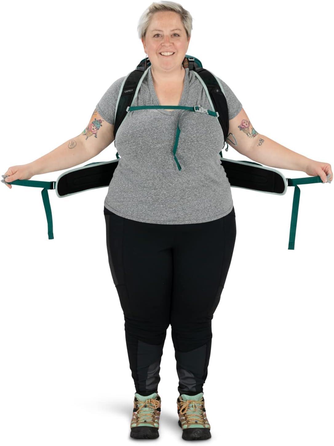 imageOsprey Tempest 20L Womens Hiking Backpack with Hipbelt Violac Purple WMLJasper Green