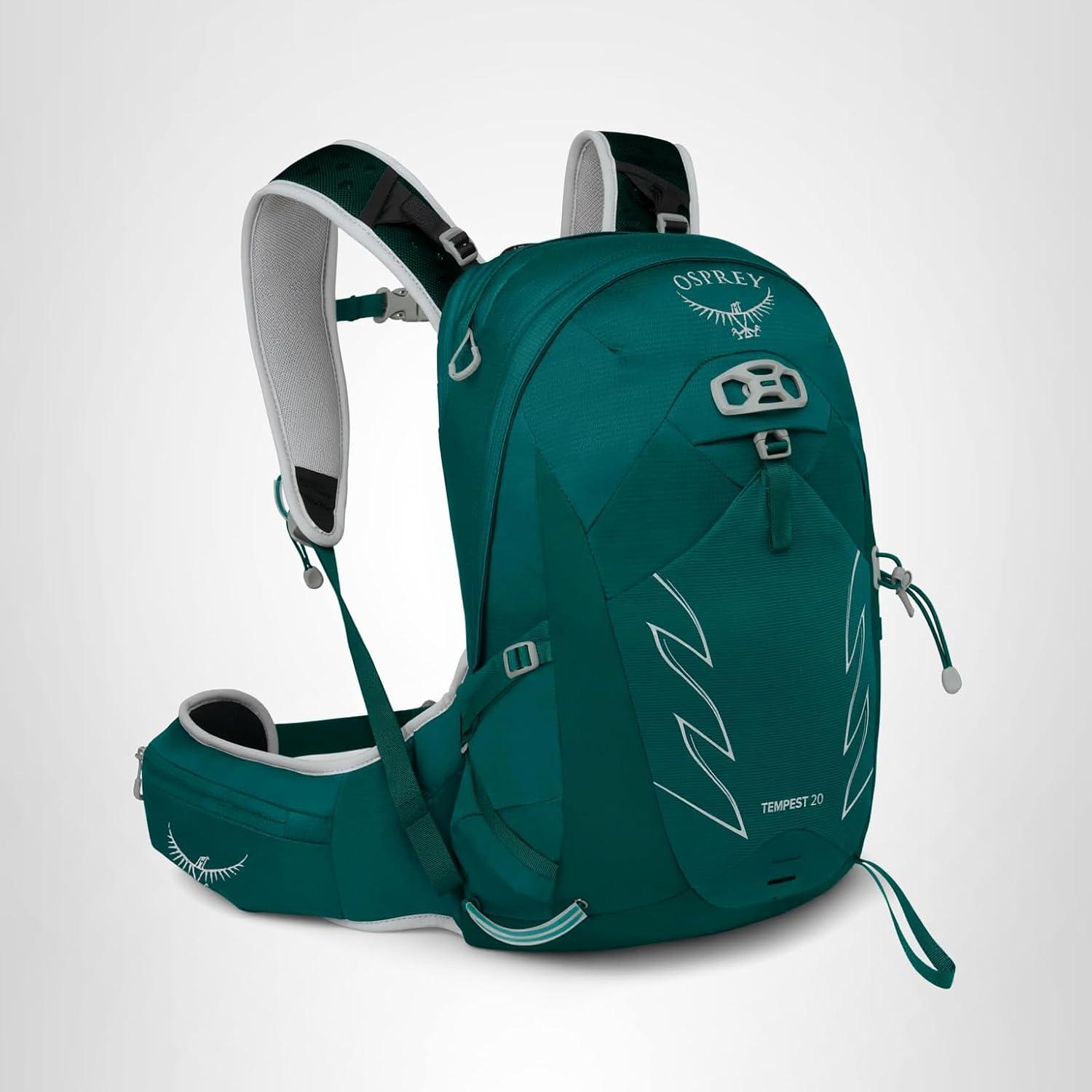 imageOsprey Tempest 20L Womens Hiking Backpack with Hipbelt Violac Purple WMLJasper Green