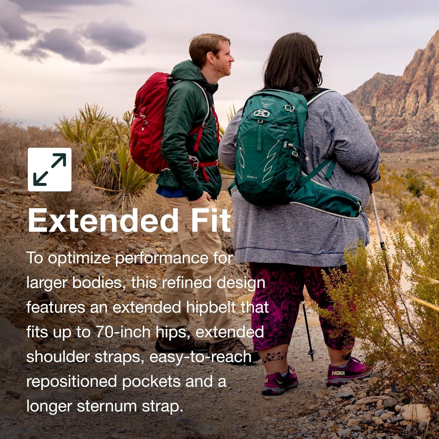 imageOsprey Tempest 20L Womens Hiking Backpack with Hipbelt Violac Purple WMLStealth Black