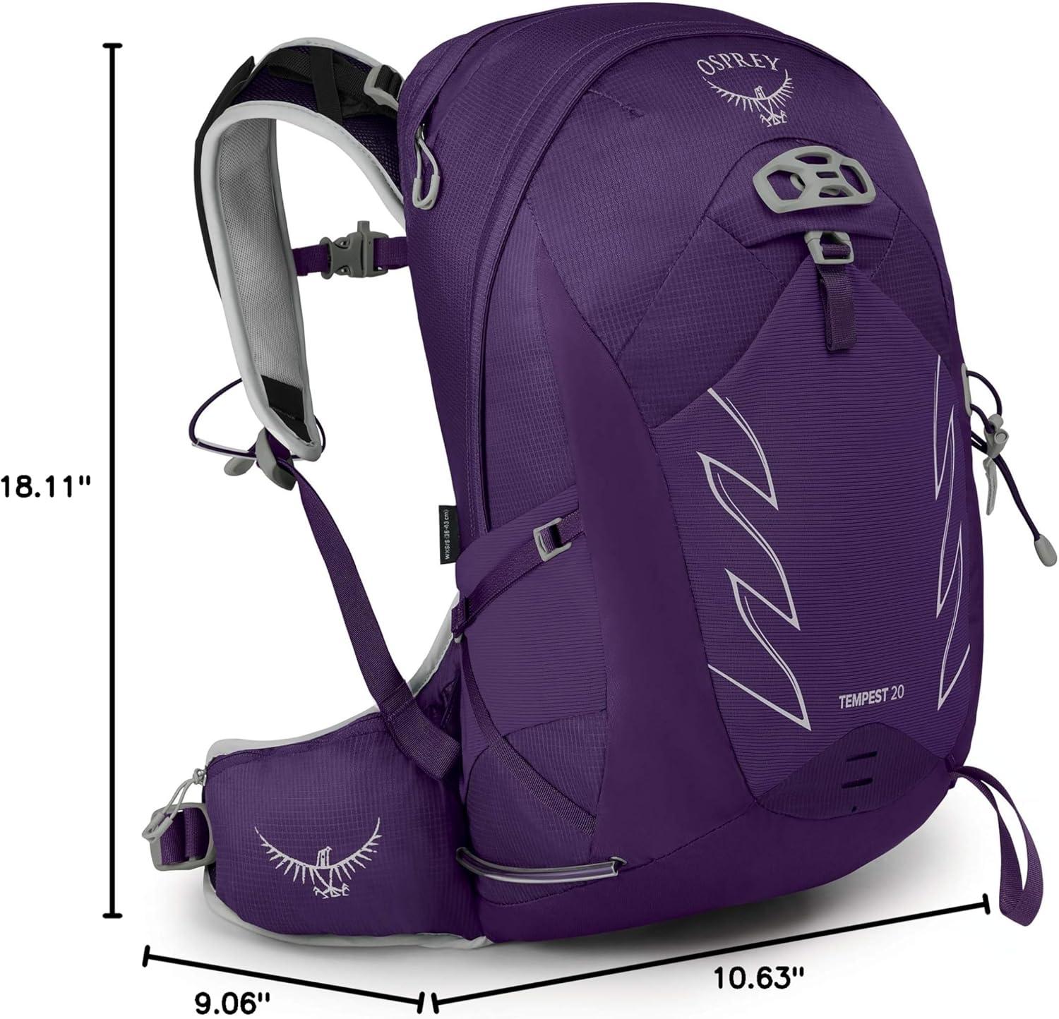 imageOsprey Tempest 20L Womens Hiking Backpack with Hipbelt Violac Purple WMLViolac Purple