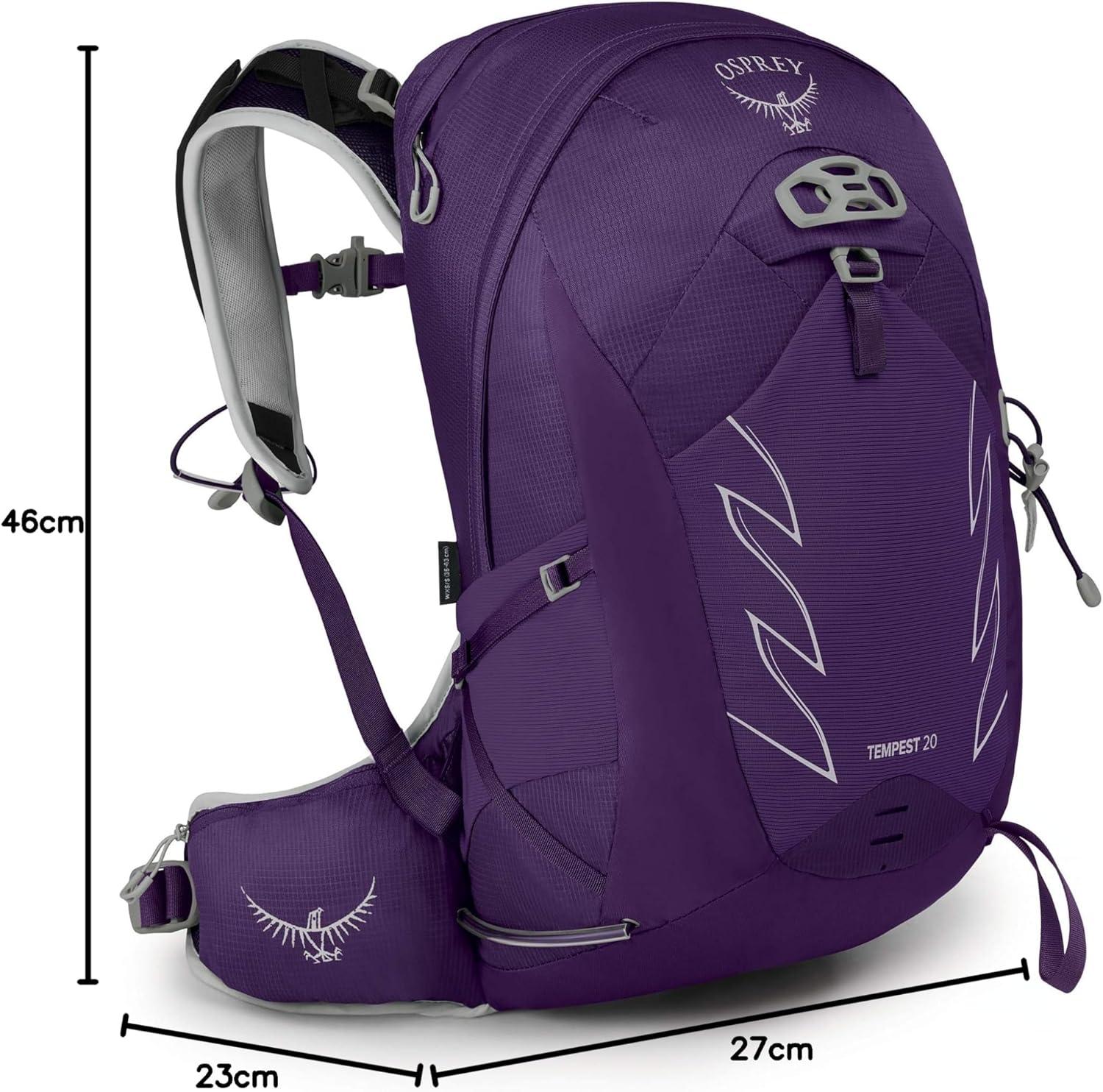 imageOsprey Tempest 20L Womens Hiking Backpack with Hipbelt Violac Purple WMLViolac Purple