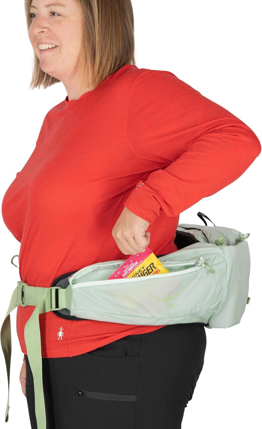 imageOsprey Tempest 6L Womens Lumbar Hiking Waist Pack Fanny Pack with Water Bottle HoldersBlackCoal Grey