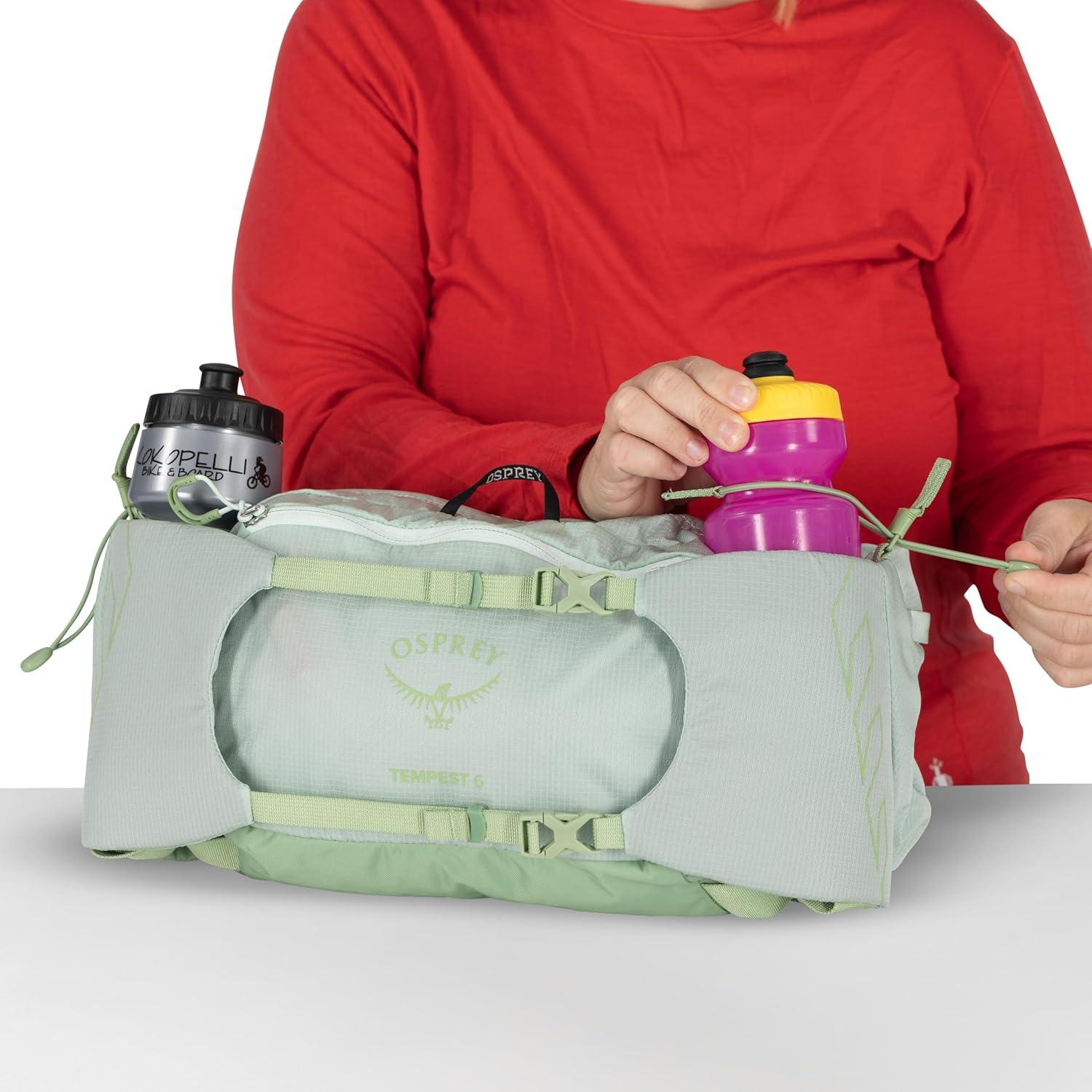 imageOsprey Tempest 6L Womens Lumbar Hiking Waist Pack Fanny Pack with Water Bottle HoldersBlackCoal Grey