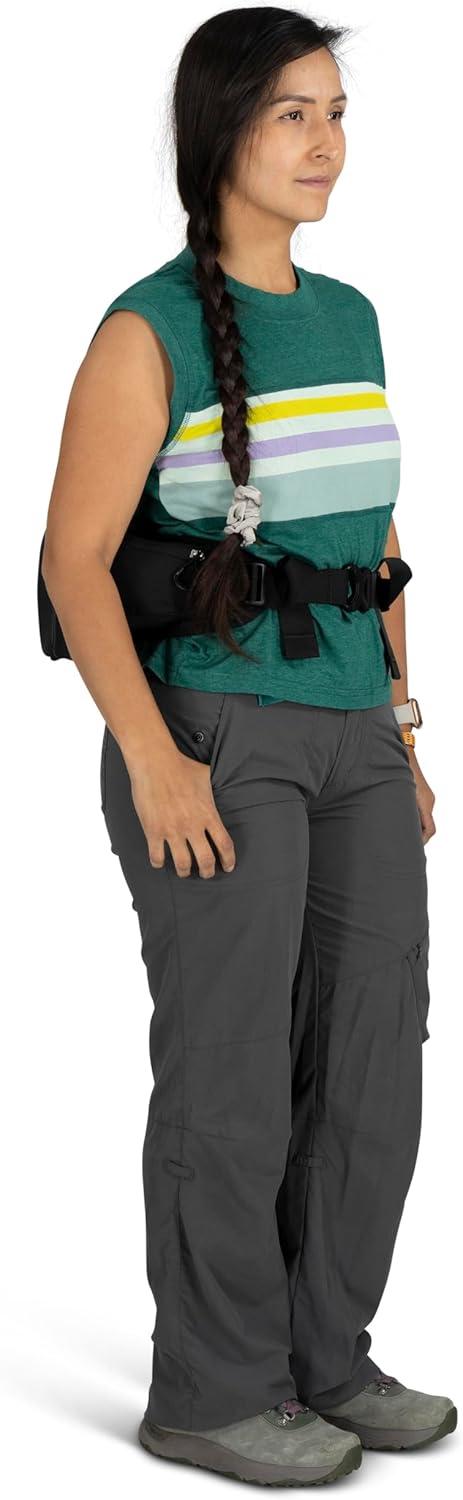 imageOsprey Tempest 6L Womens Lumbar Hiking Waist Pack Fanny Pack with Water Bottle HoldersBlackCoal Grey