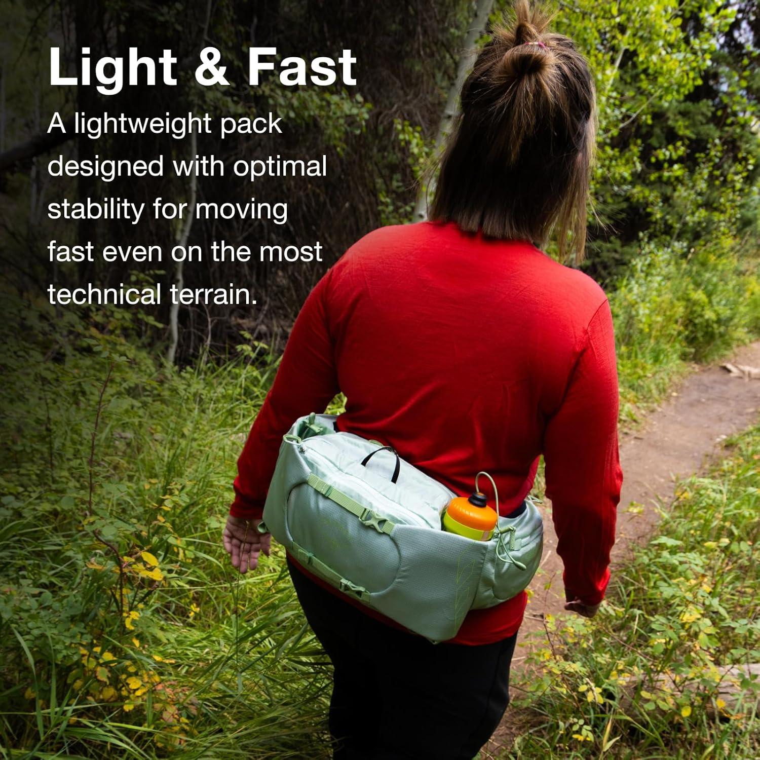 imageOsprey Tempest 6L Womens Lumbar Hiking Waist Pack Fanny Pack with Water Bottle HoldersBlackCoal Grey