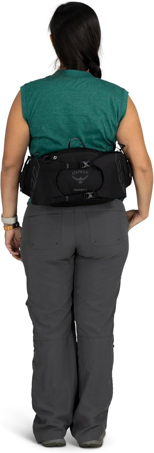 imageOsprey Tempest 6L Womens Lumbar Hiking Waist Pack Fanny Pack with Water Bottle HoldersBlackCoal Grey