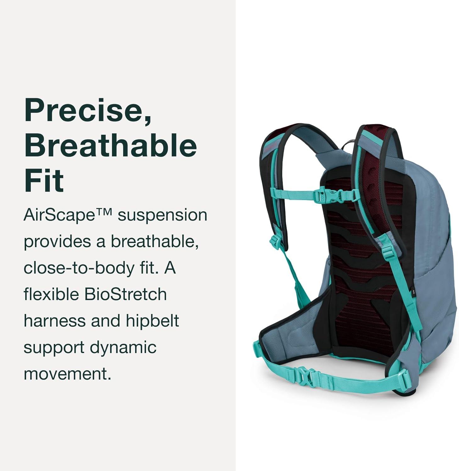 imageOsprey Tempest Jr Girls Lightweight Hiking Backpack Kids Adventure Backpack for Travel ampamp Camping TidalSeafoamTidalSeafoam