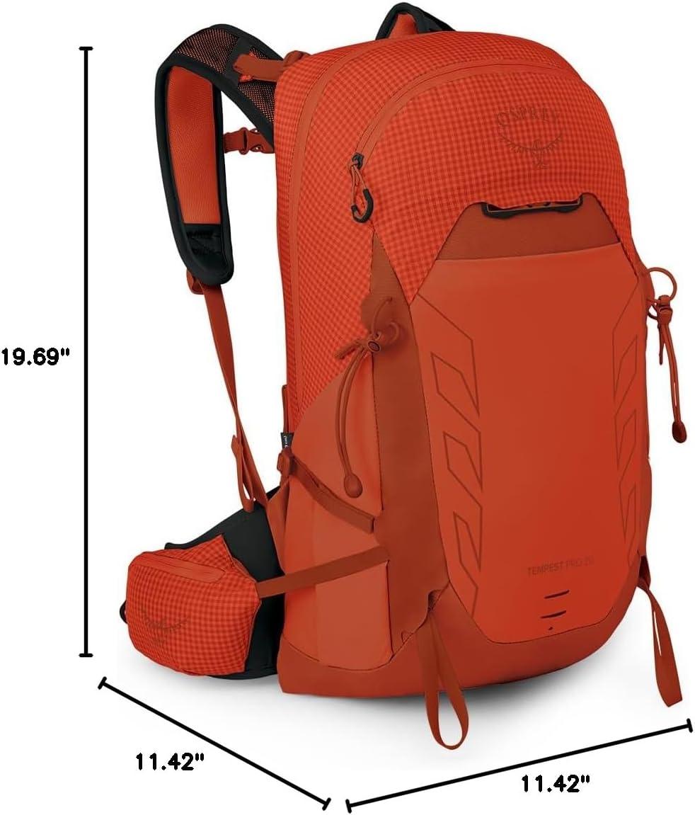 imageOsprey Tempest Pro 20L Womens Hiking Backpack with Hipbelt Silver LiningMars Orange