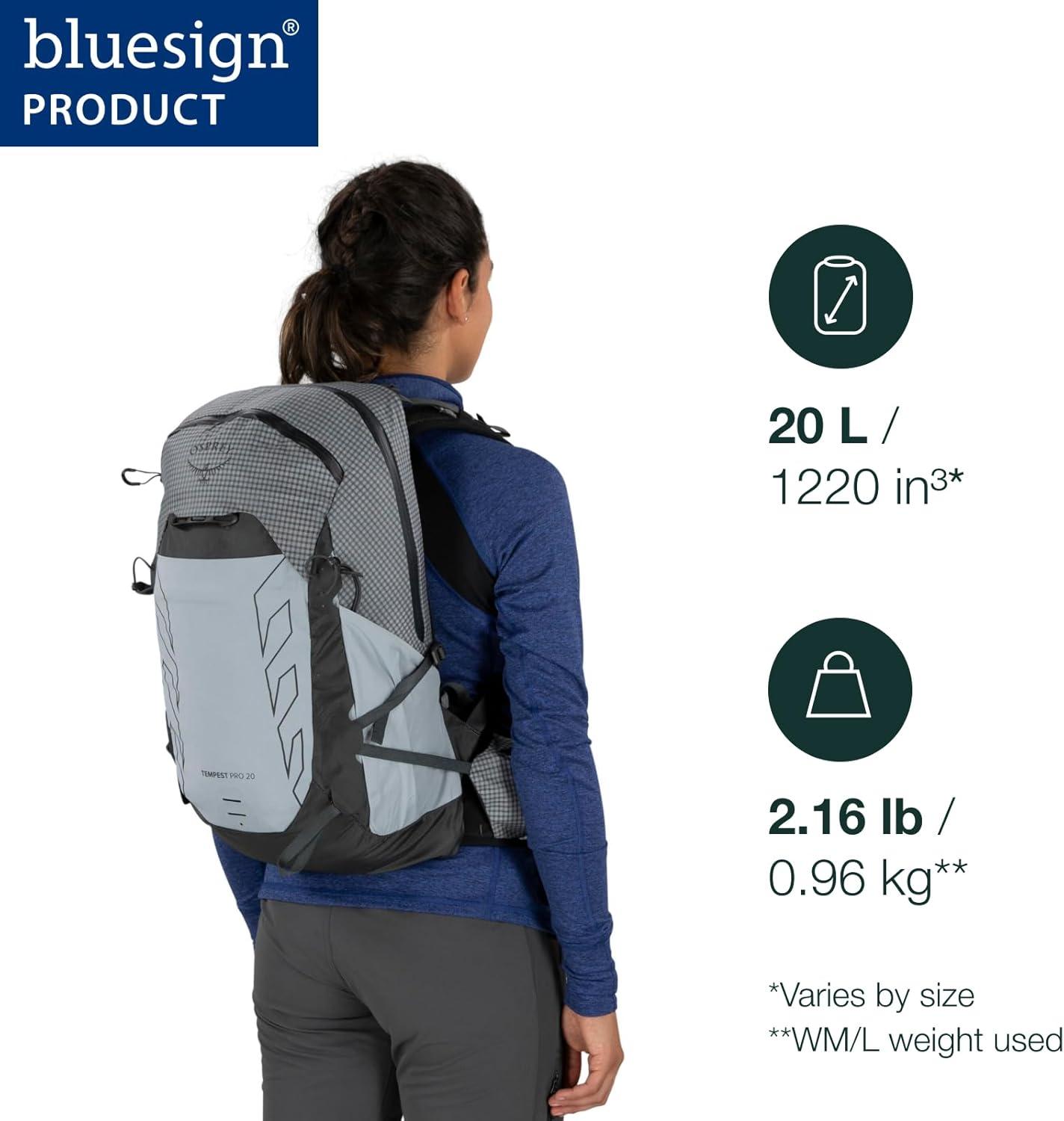 imageOsprey Tempest Pro 20L Womens Hiking Backpack with Hipbelt Silver LiningMars Orange