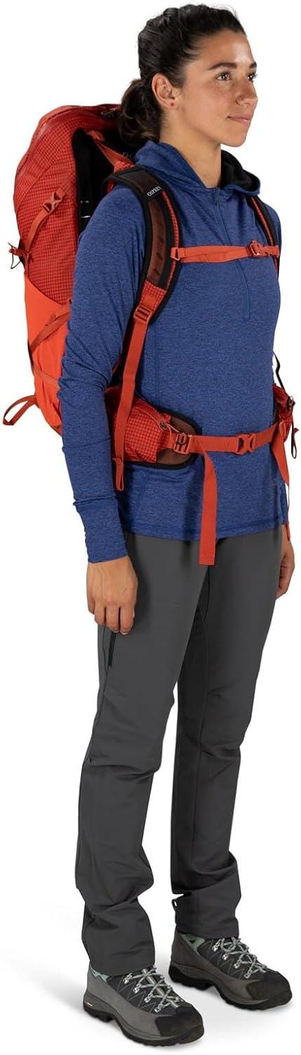 imageOsprey Tempest Pro 30L Womens Hiking Backpack with Hipbelt Silver LiningMars Orange