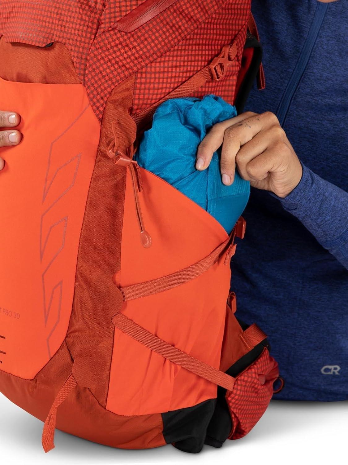 imageOsprey Tempest Pro 30L Womens Hiking Backpack with Hipbelt Silver LiningMars Orange