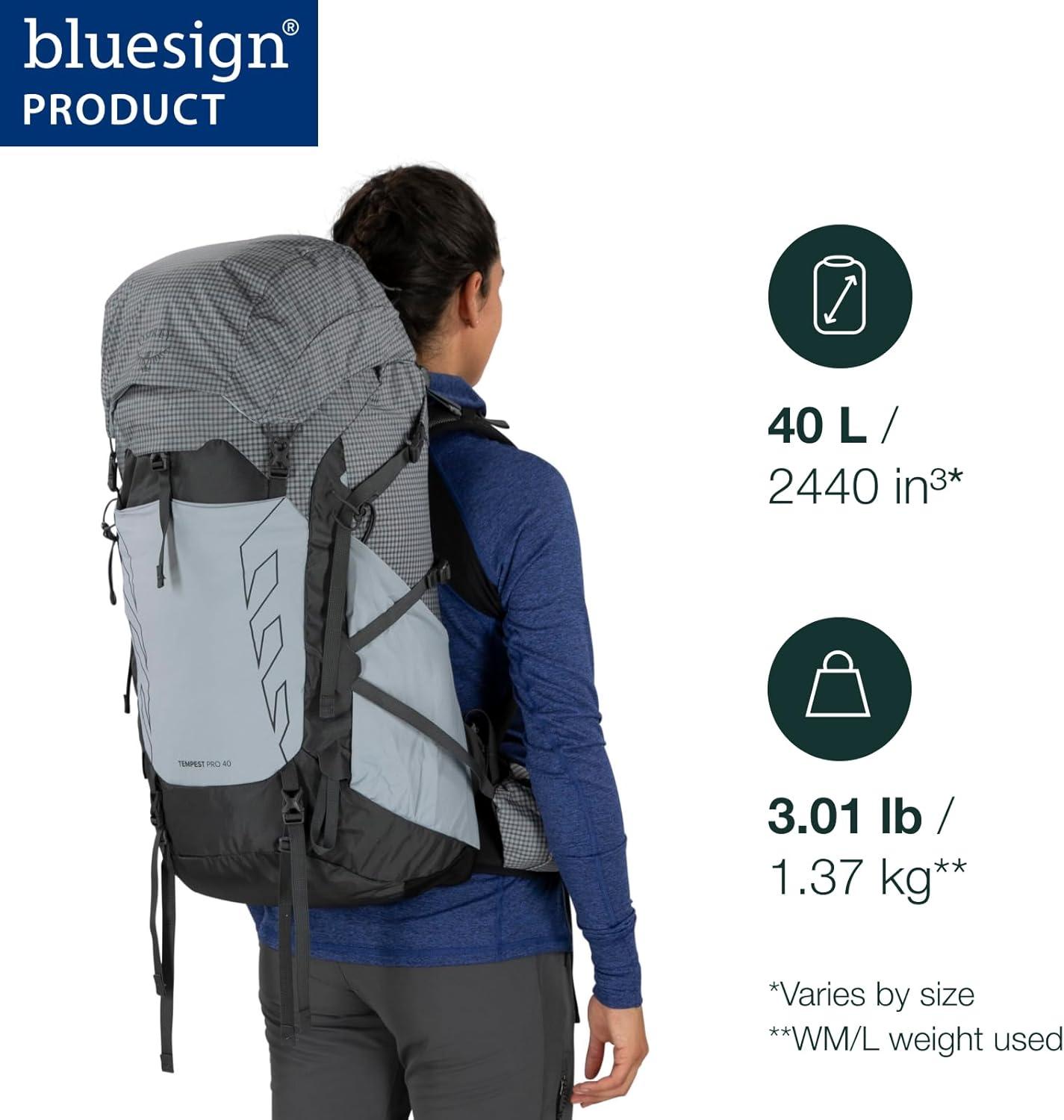 imageOsprey Tempest Pro 40L Womens Hiking Backpack with Hipbelt Mars Orange WMLSilver Lining