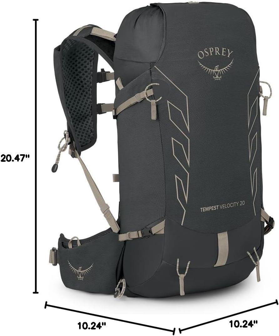 imageOsprey Tempest Velocity 20L Womens Hiking Backpack PashminaMelon WMLDark CharcoalChiru Tan