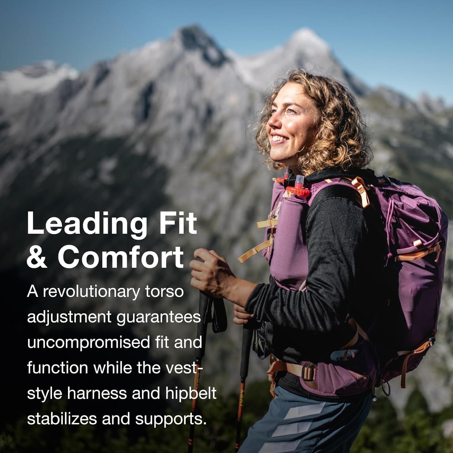 imageOsprey Tempest Velocity 20L Womens Hiking Backpack PashminaMelon WMLDark CharcoalChiru Tan