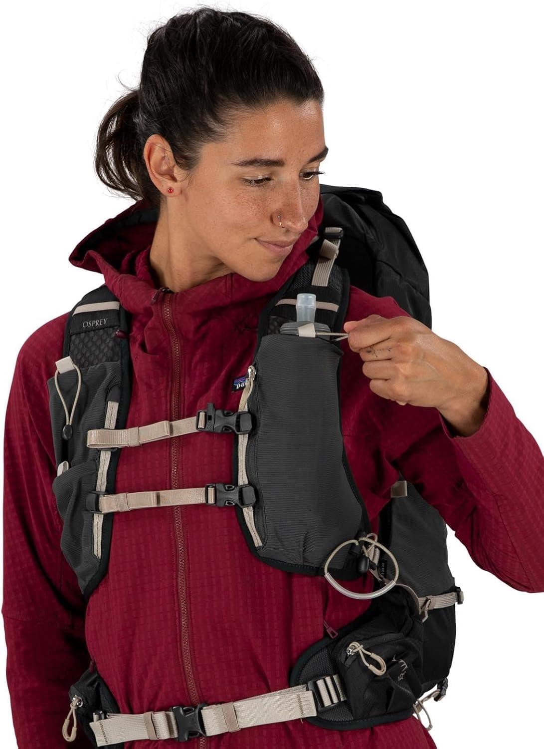 imageOsprey Tempest Velocity 30L Womens Hiking Backpack PashminaMelon WMLDark CharcoalChiru Tan