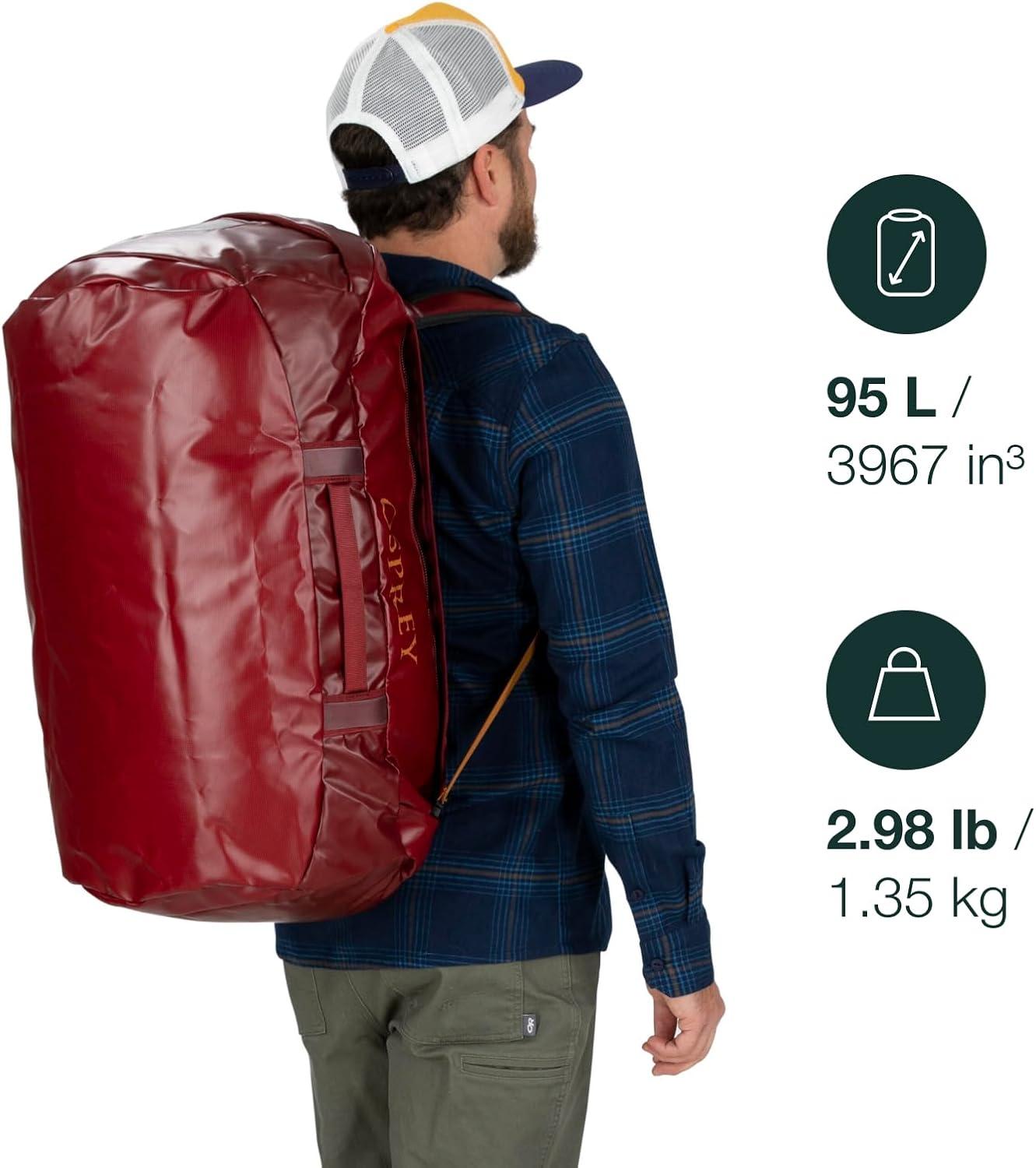 imageOsprey Transporter 40L Travel Duffel Bag BlackRed Mountain