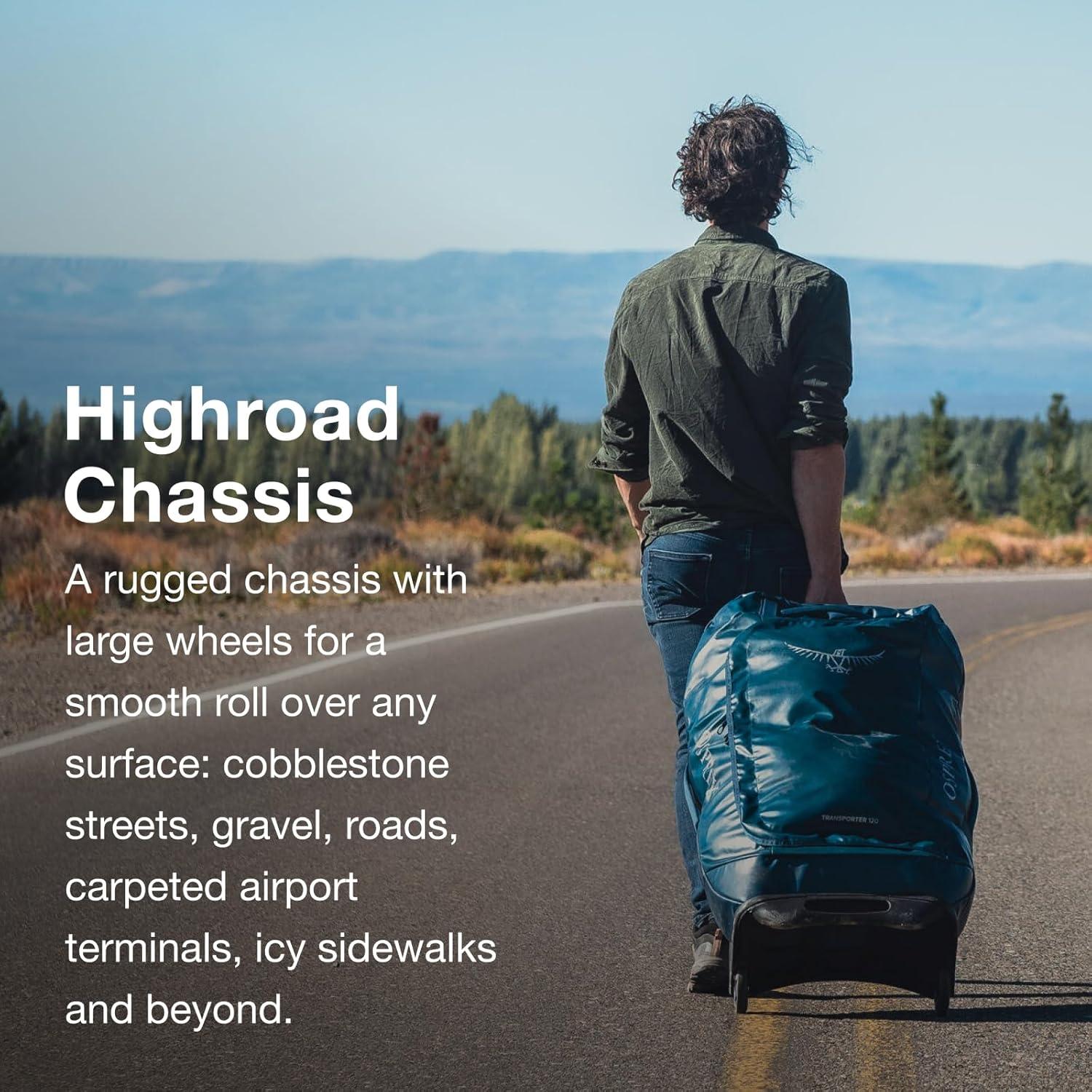 imageOsprey Transporter 40L Wheeled Travel Duffel Bag BlackTan Concrete