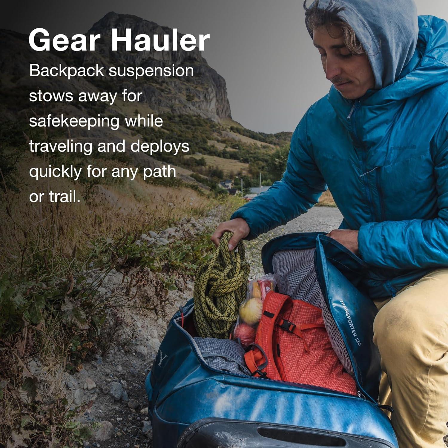 imageOsprey Transporter 40L Wheeled Travel Duffel Bag BlackTan Concrete