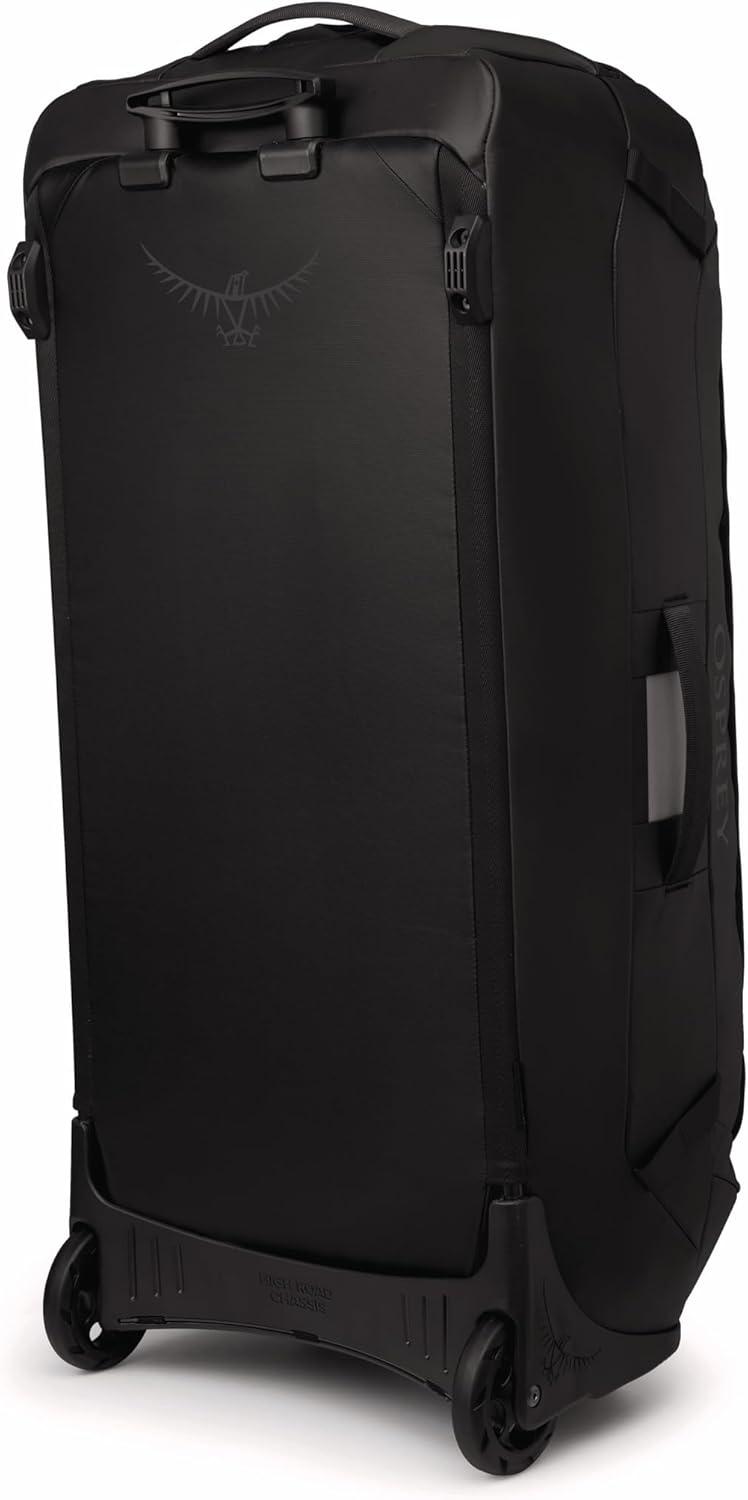 imageOsprey Transporter 90L Wheeled Travel Duffel Bag Large Lightweight Rolling Suitcase for Men and Women Blue FlameNocturnal BlueRaven Black